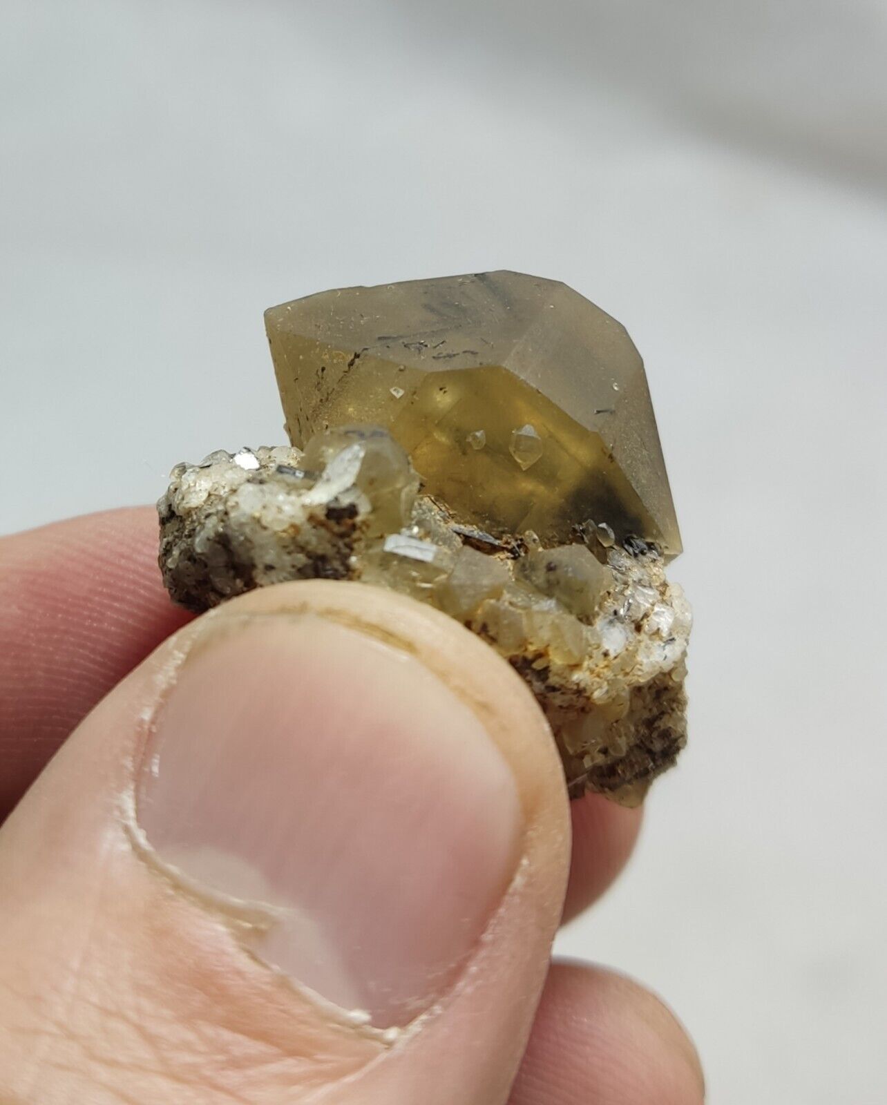 An aesthetic natural terminated astrophyllite Quartz crystal on matrix 15 grams