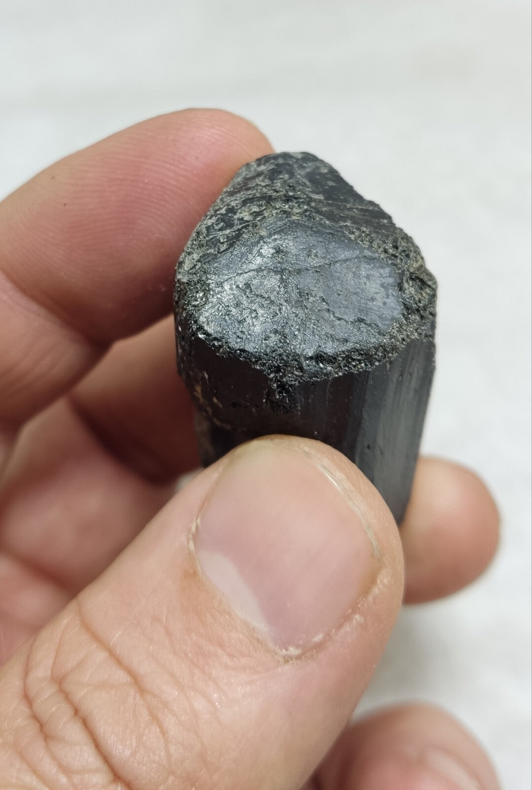 An amazing specimen of terminated black tourmaline 46 grams