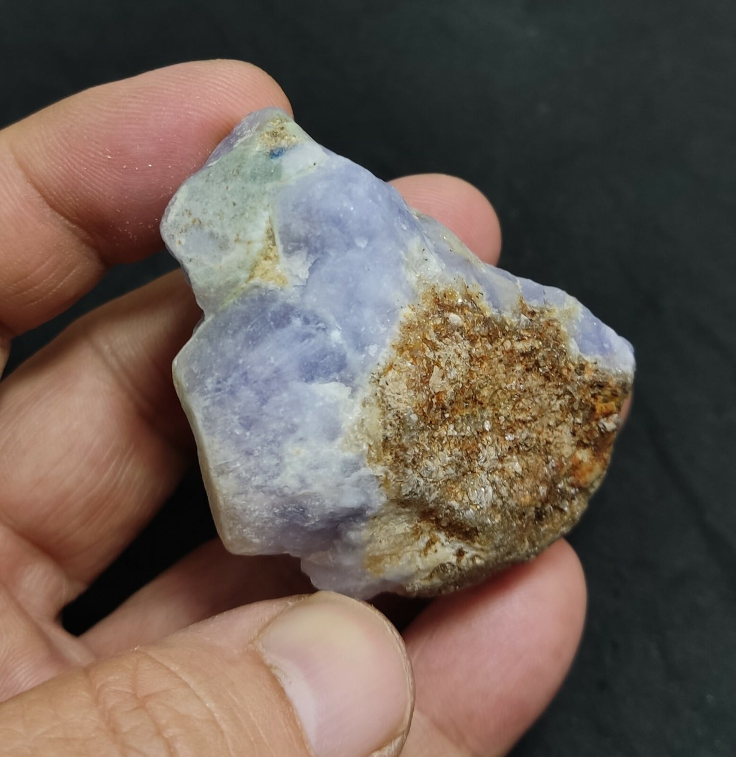 An amazing specimen of rough hackmanite chunk highly Tenebrescent 62 grams