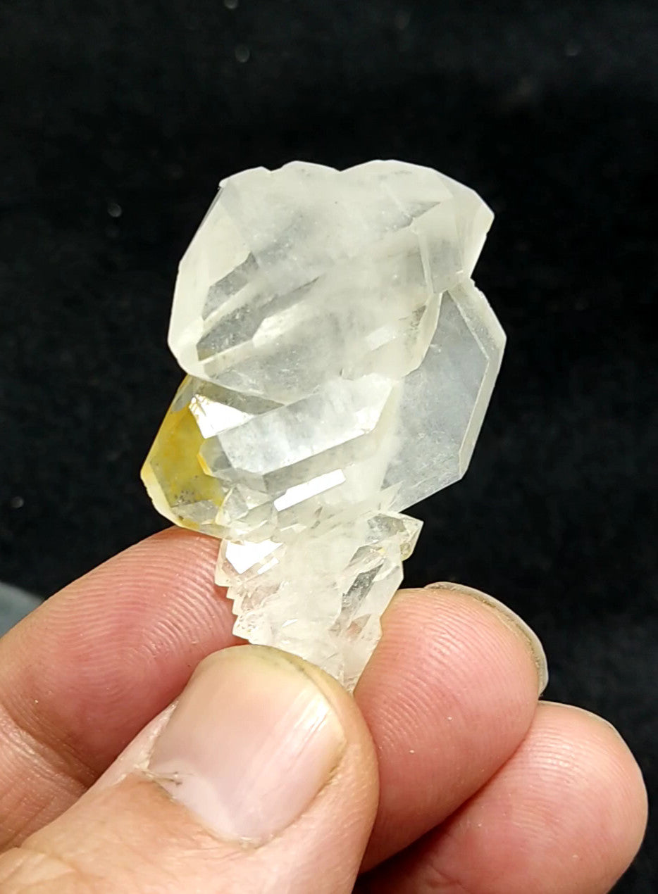 An amazing specimen of terminated faden Quartz crystal 19 grams