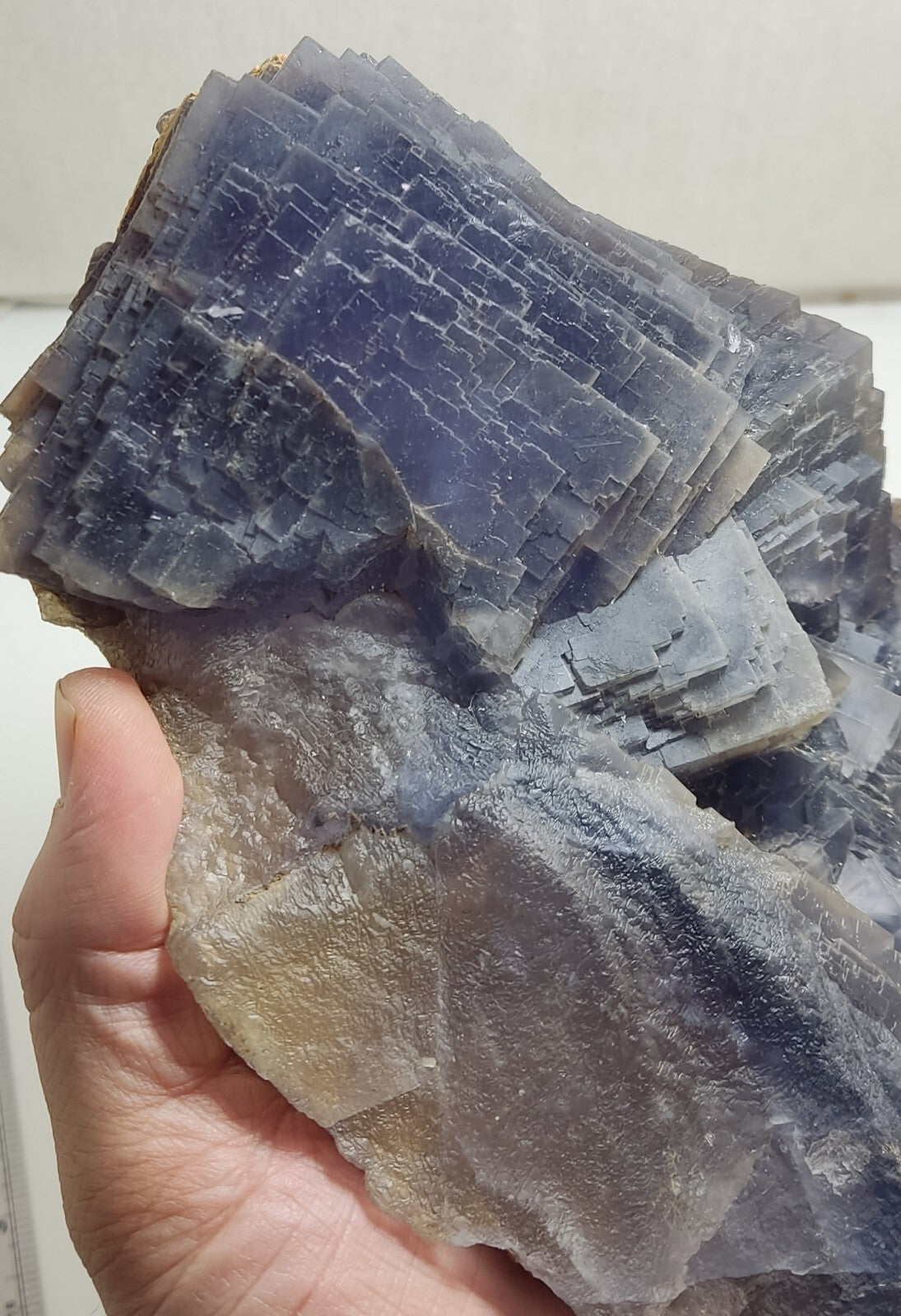 An amazing specimen of cubic dark bluish color Fluorite 2470 grams