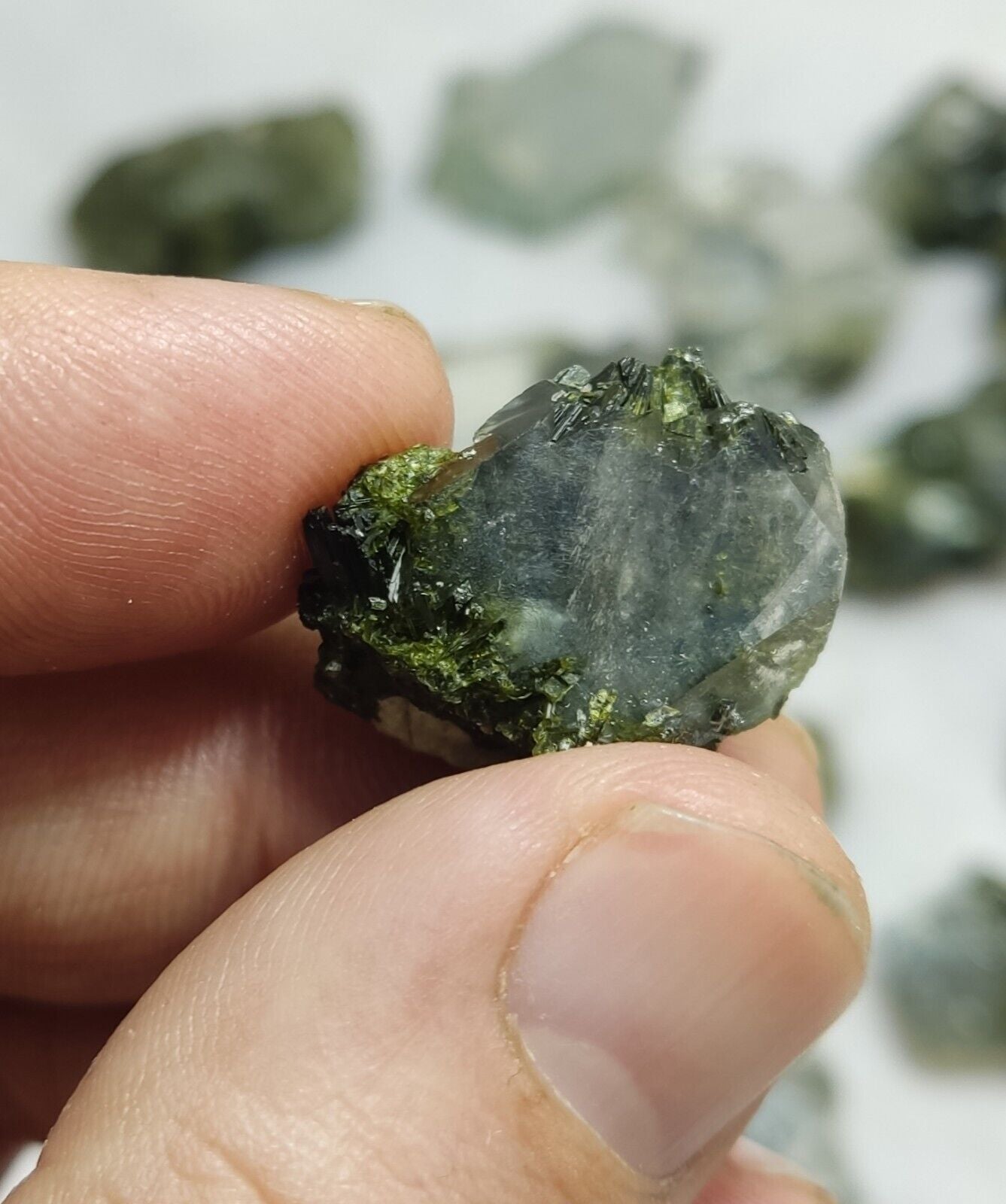 260 grams epidote Quartz crystals