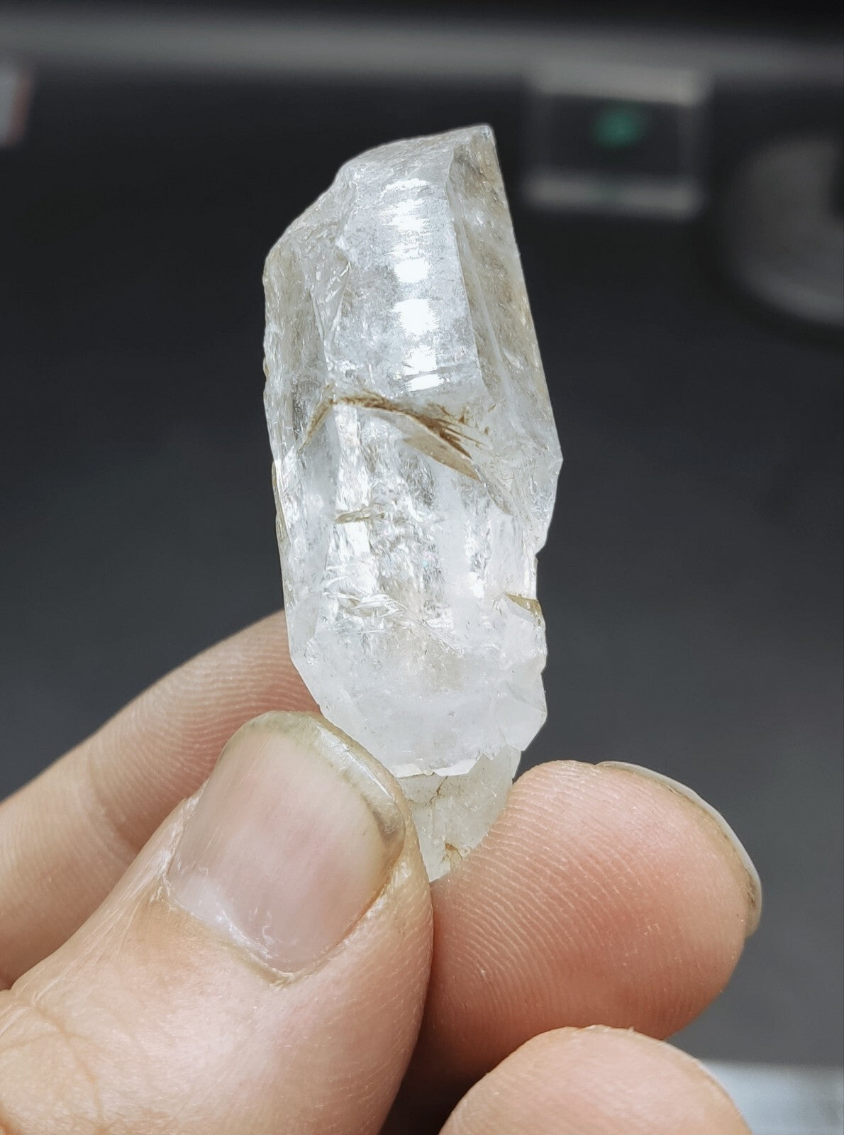 An Aesthetic terminated specimen of Faden Quartz crystal 20 grams