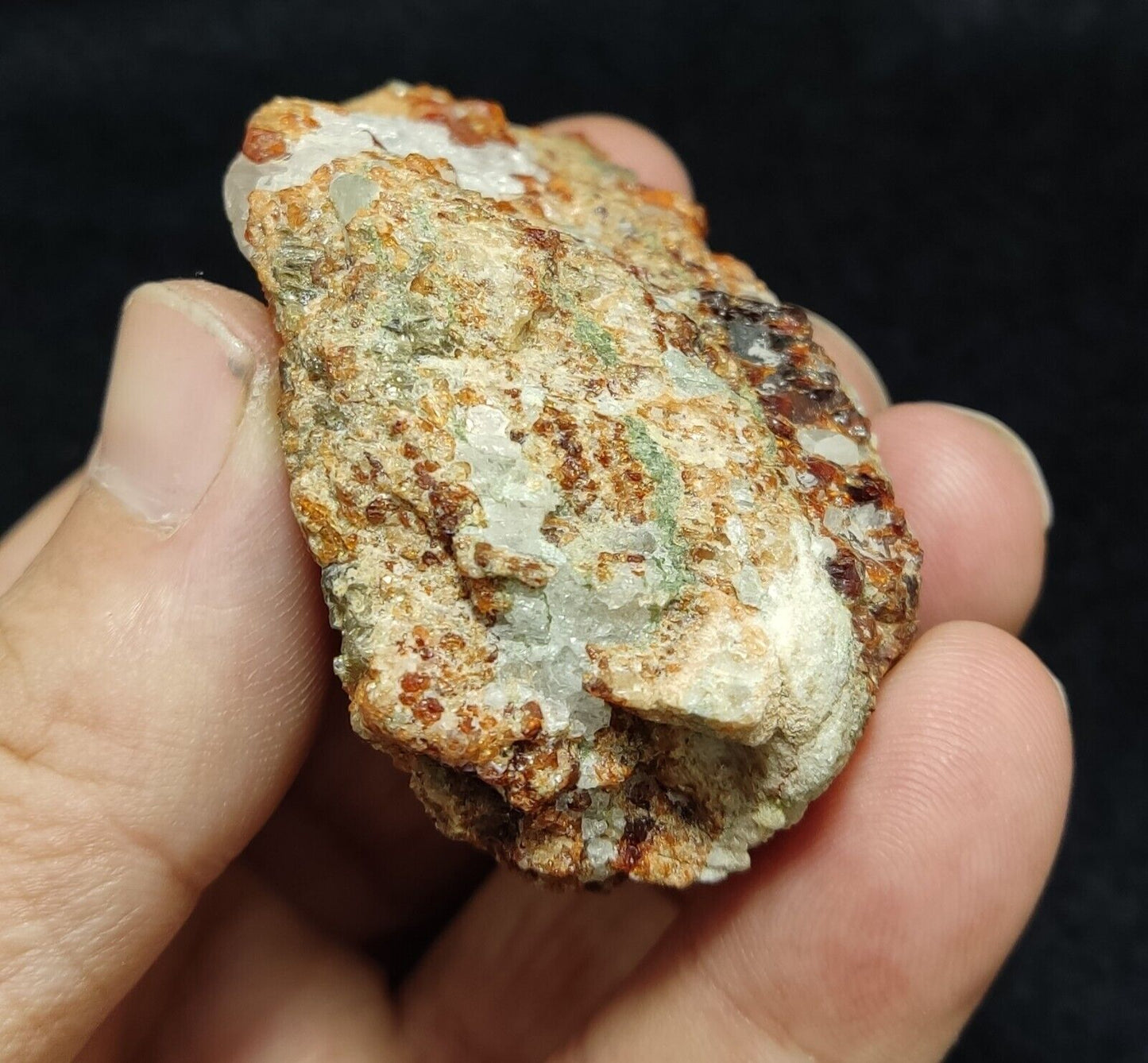 An Aesthetic specimen of hessonite garnets on matrix 132 grams