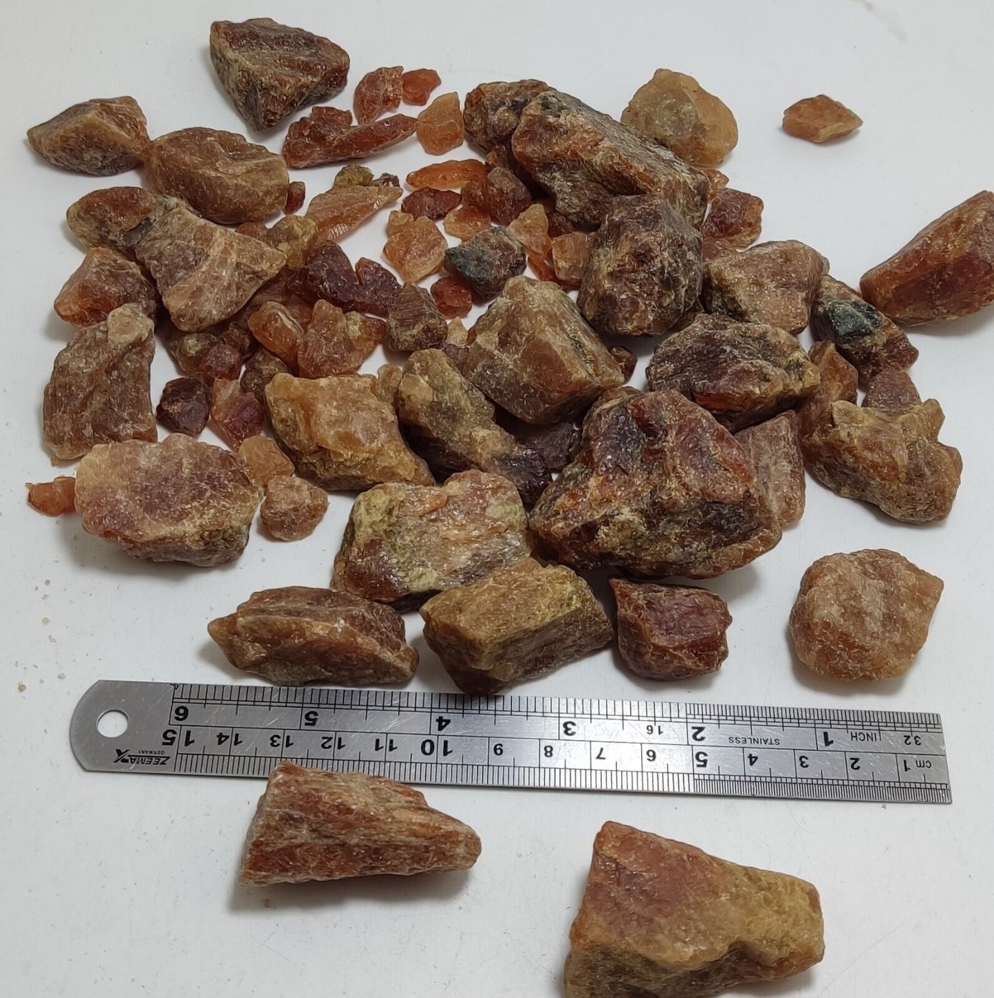 1000 grams rough hessonite garnets 1kg