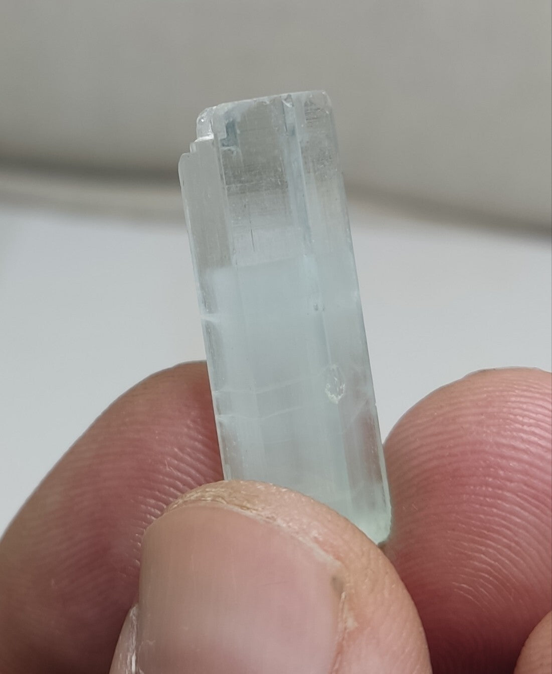 An Aesthetic specimen of double terminated aquamarine crystal 6 grams