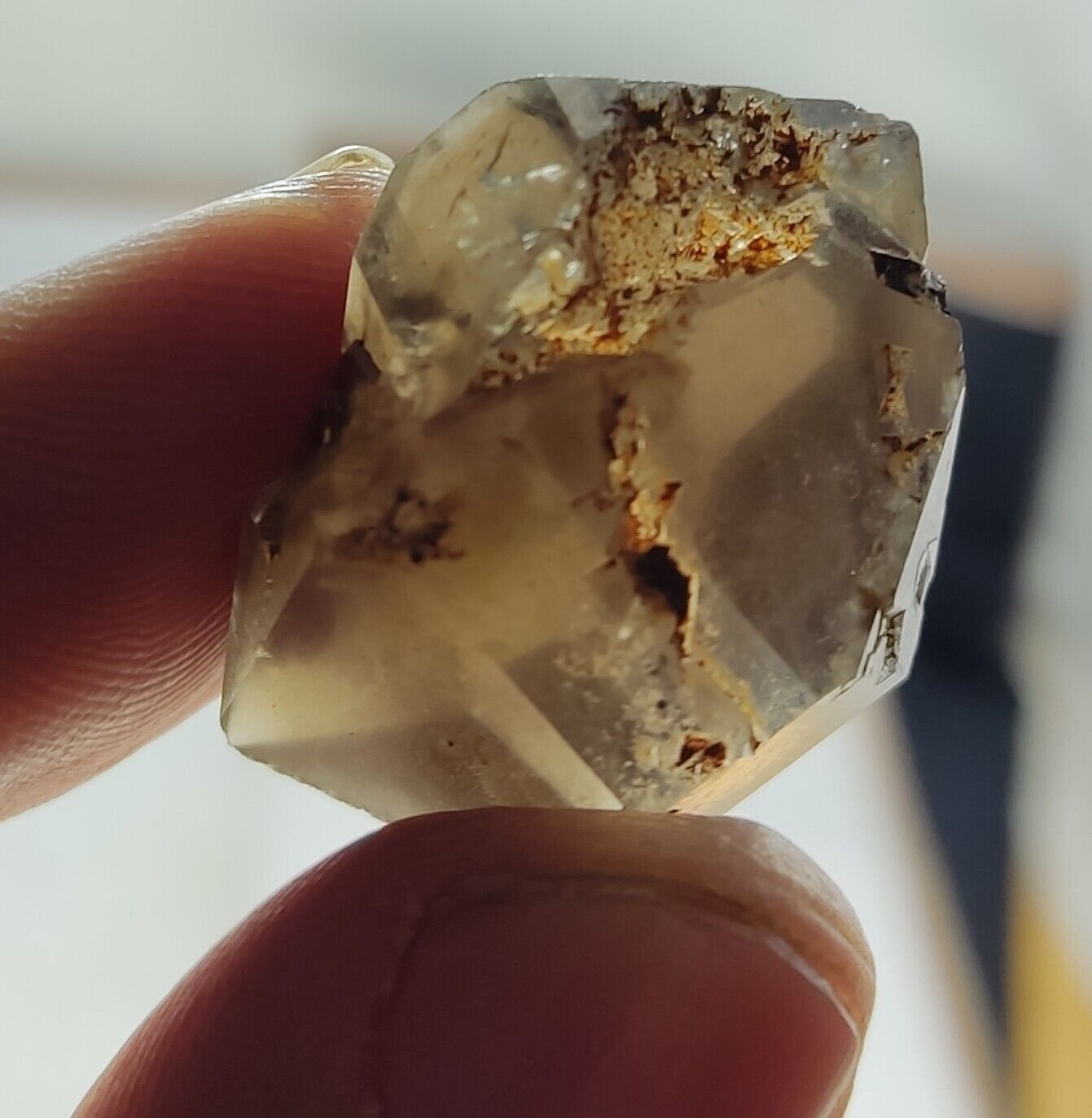 An Aesthetic double terminated smoky quartz crystal 14 grams