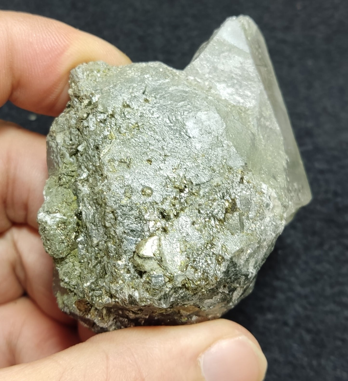 An Aesthetic Natural terminated Chlorite Quartz crystal 142 grams