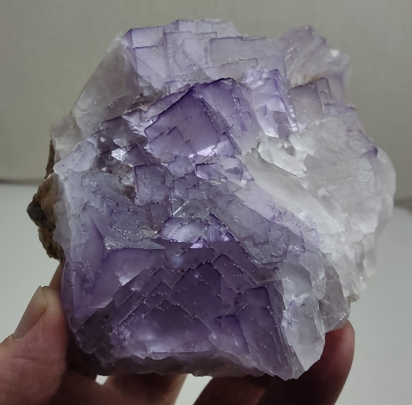 An amazing specimen of cubic bluish purple color Fluorite 965 grams