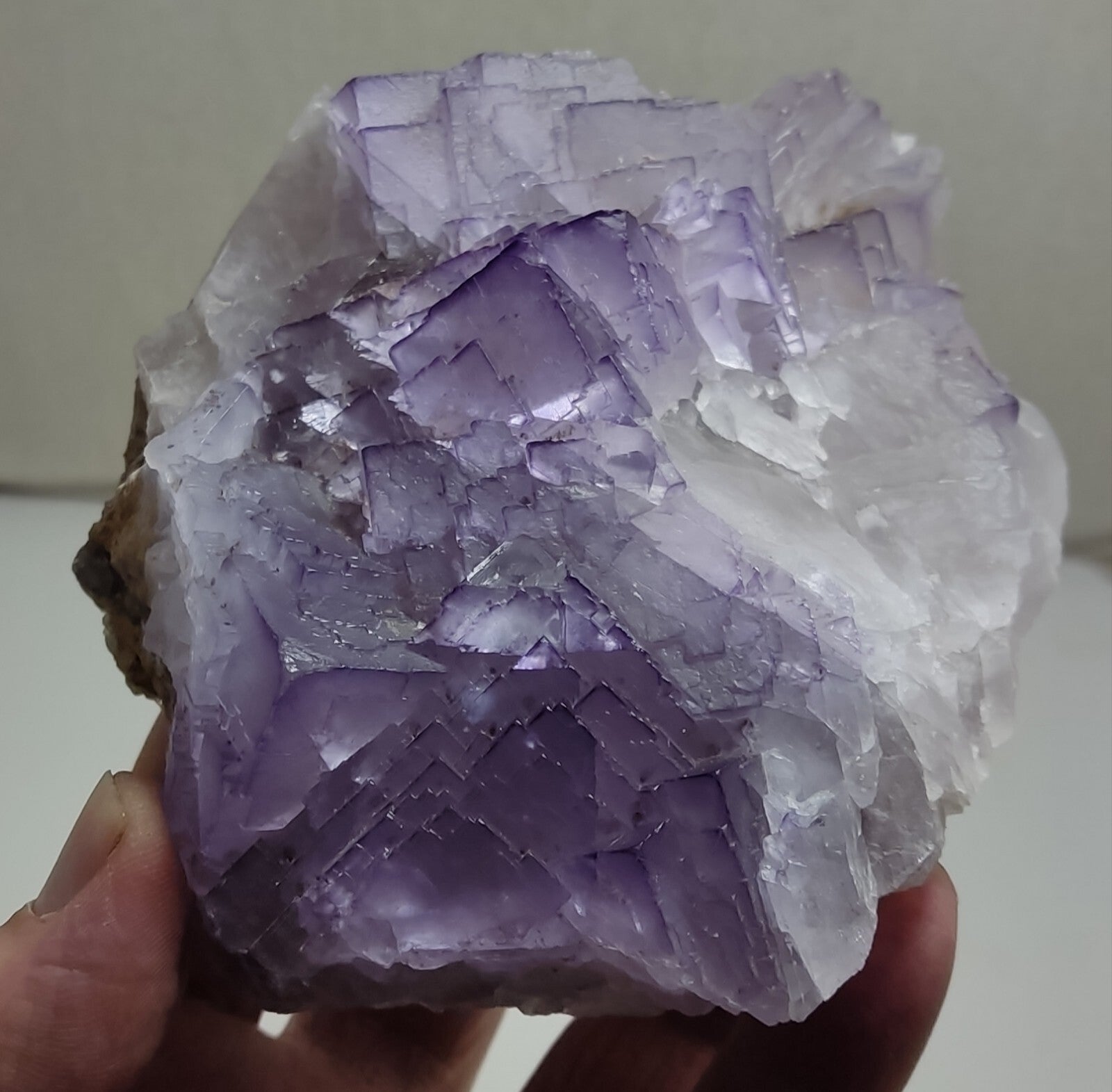 An amazing specimen of cubic bluish purple color Fluorite 965 grams