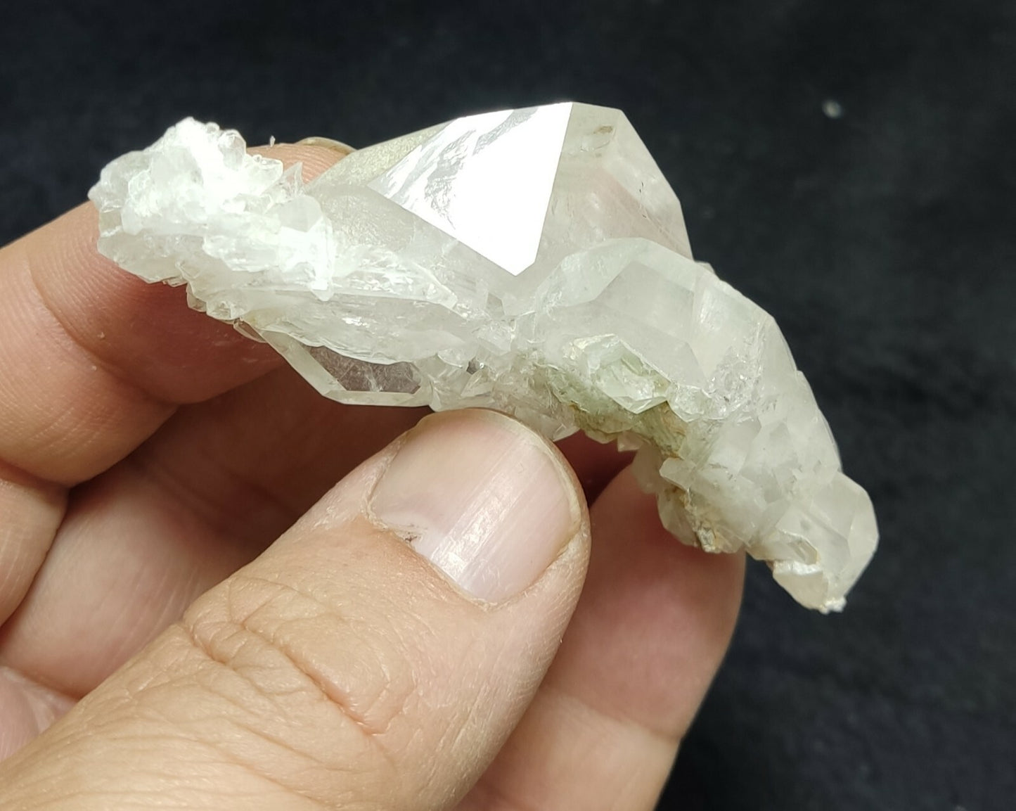 An amazing specimen of terminated faden Quartz crystal 45 grams