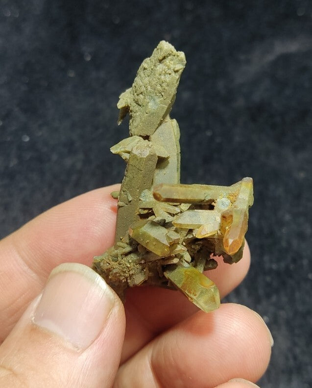 Beautiful Chlorite Quartz Cluster 17 grams