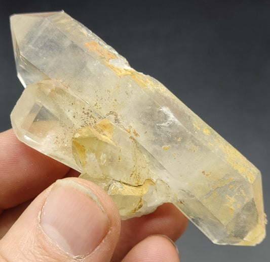 An Aesthetic gemmy double terminated Quartz crystal 68 grams