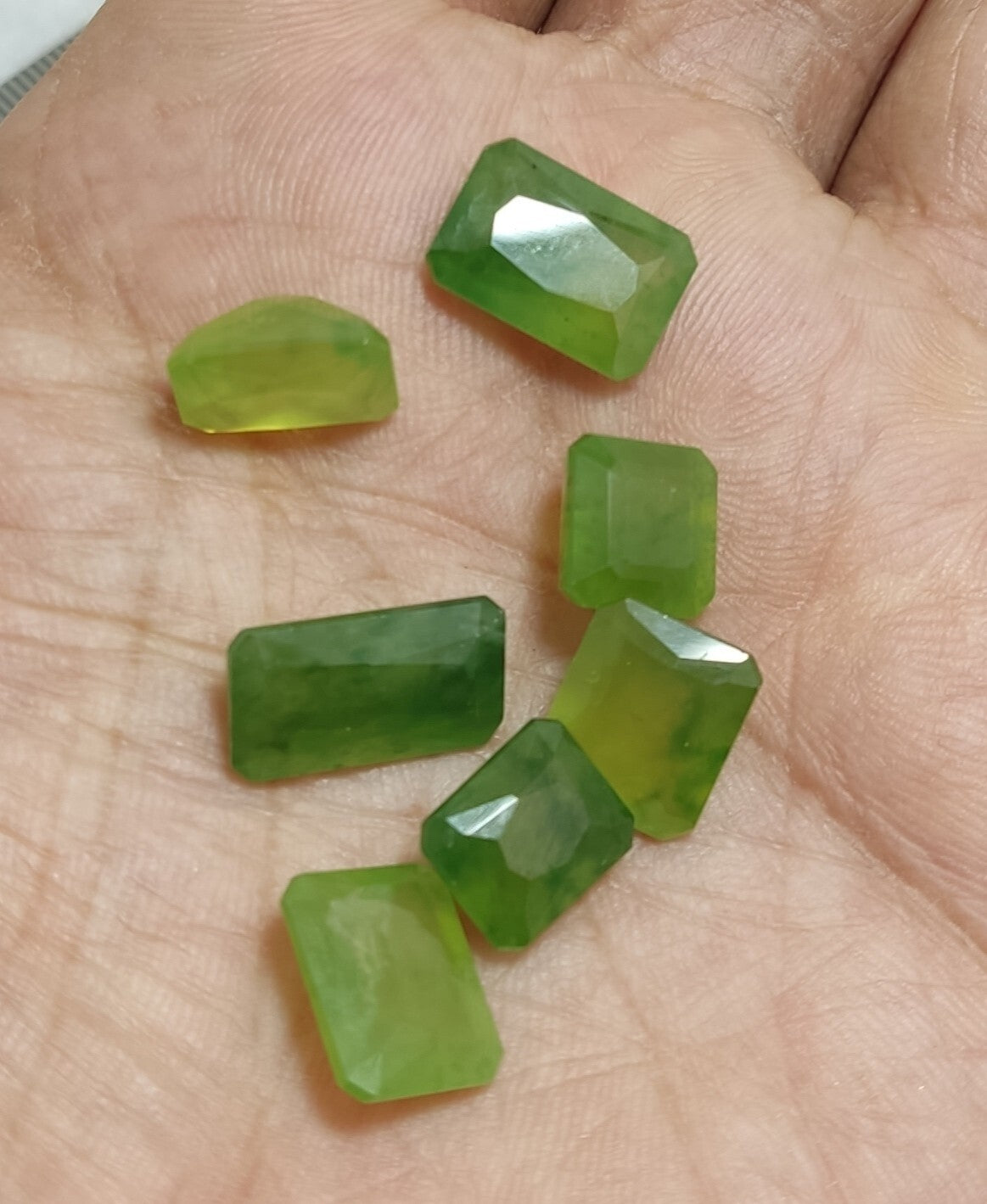 105 Carats faceted hydrogrossular vesuvianite gems