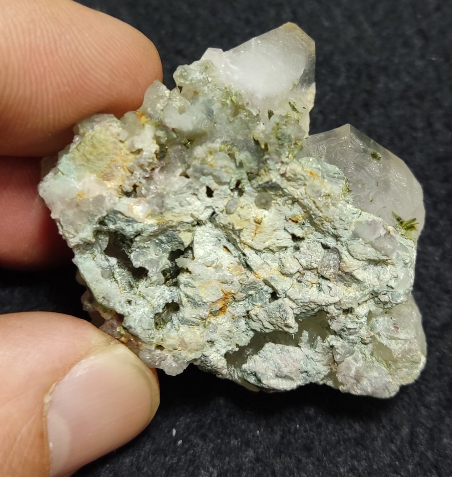 An Aesthetic terminated epidote Quartz specimen 48 grams