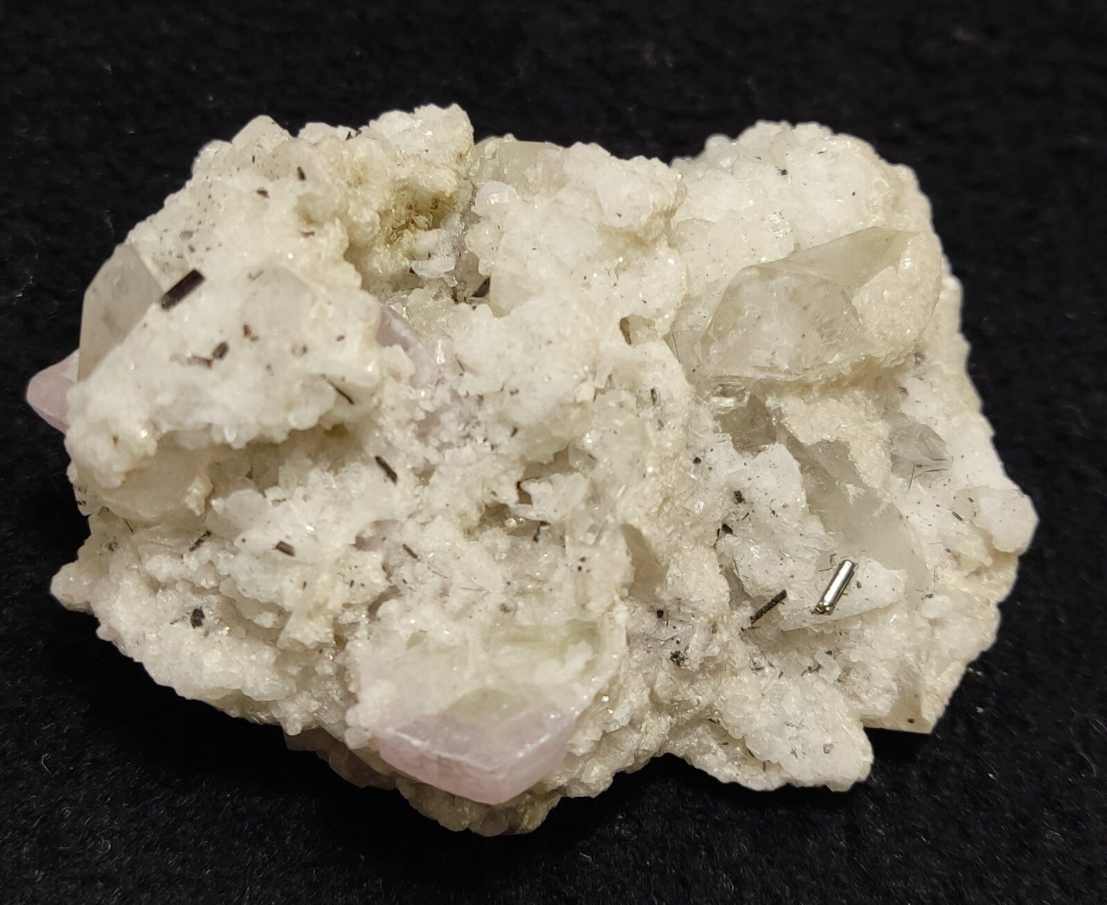 An Aesthetic combo specimen of apatite quartz and albite 69 grams grams