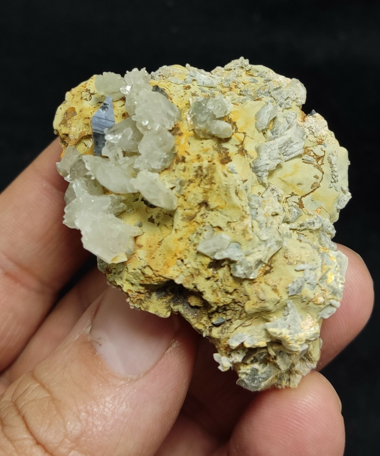 An amazing specimen of anatase crystal on matrix with quartz 62 grams