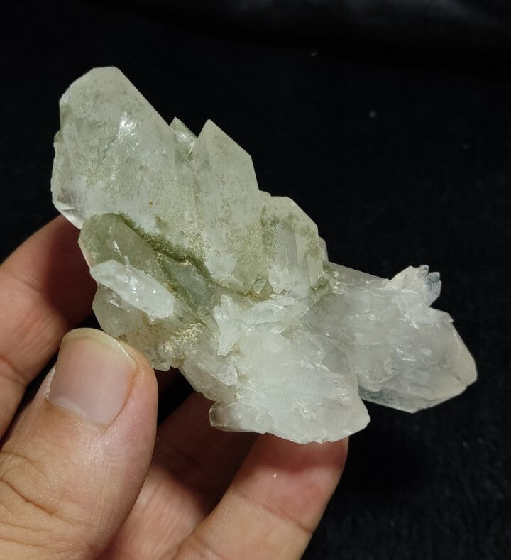 Natural Chlorite quartz Cluster specimen  143 grams