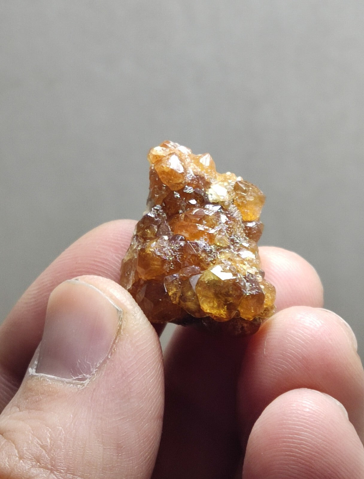 An Aesthetic natural terminated hessonite thumbnail specimen 13 grams