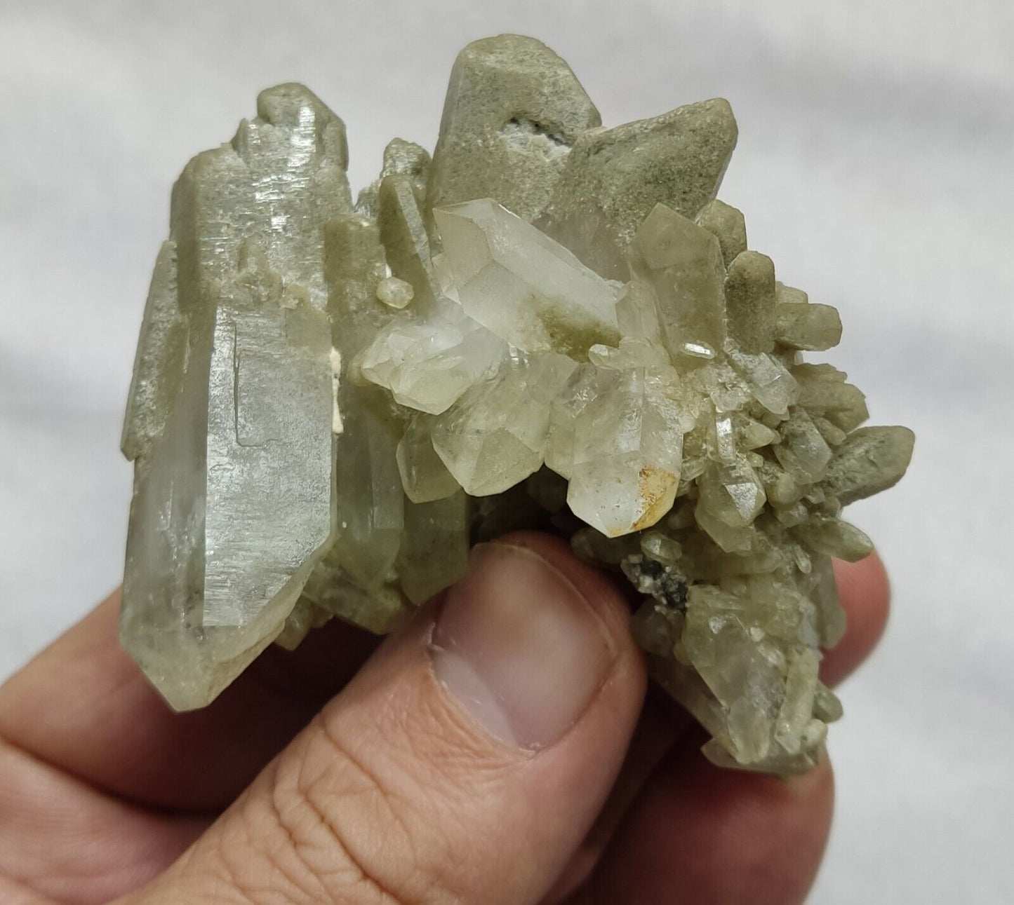An Aesthetic specimen of chlorite quartz 71 grams