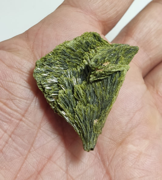 An aesthetic specimen of epidote crystal spray type 22 grams