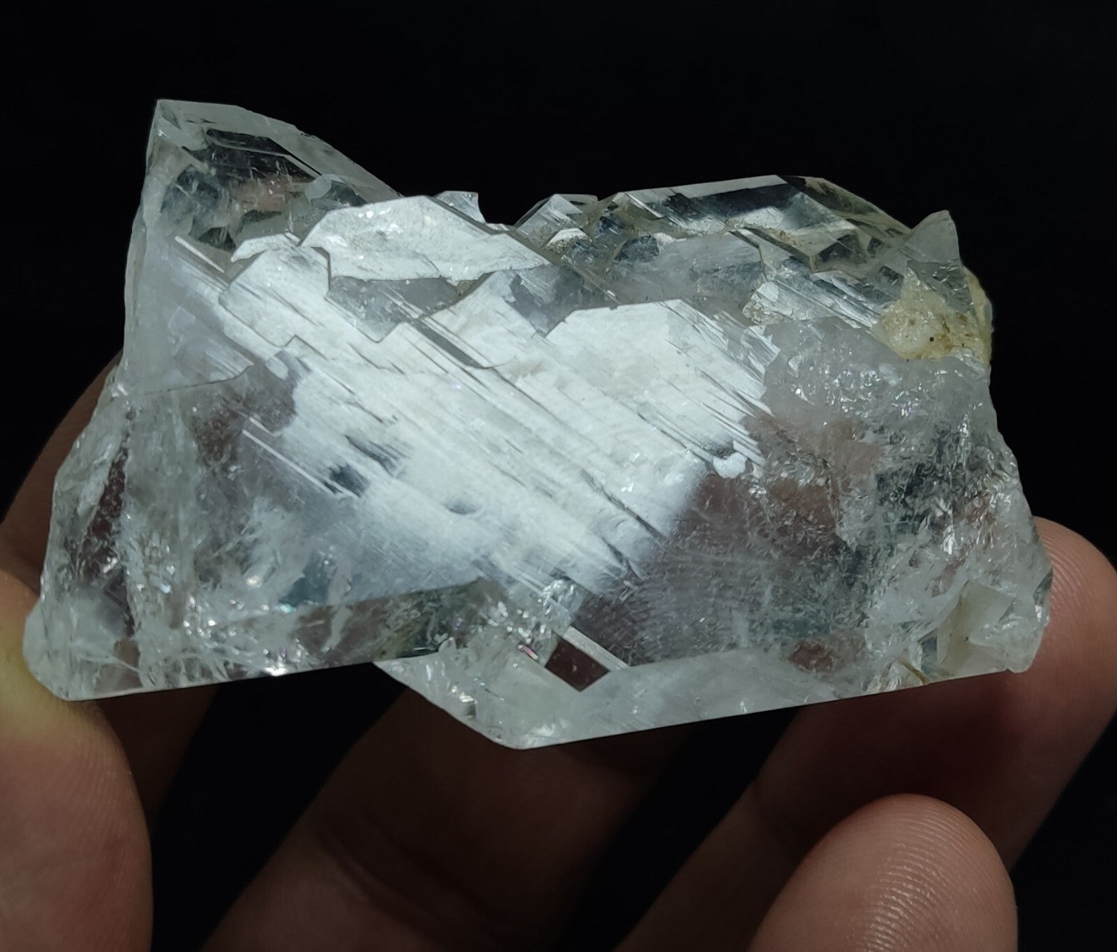 An amazing specimen of terminated faden Quartz crystal 73 grams