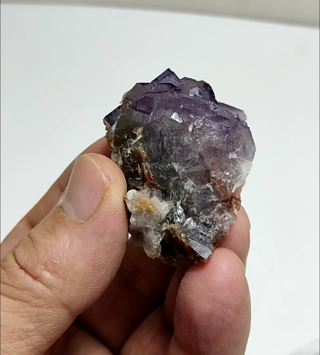 An amazing specimen of cubic purplish color Fluorite 73 grams