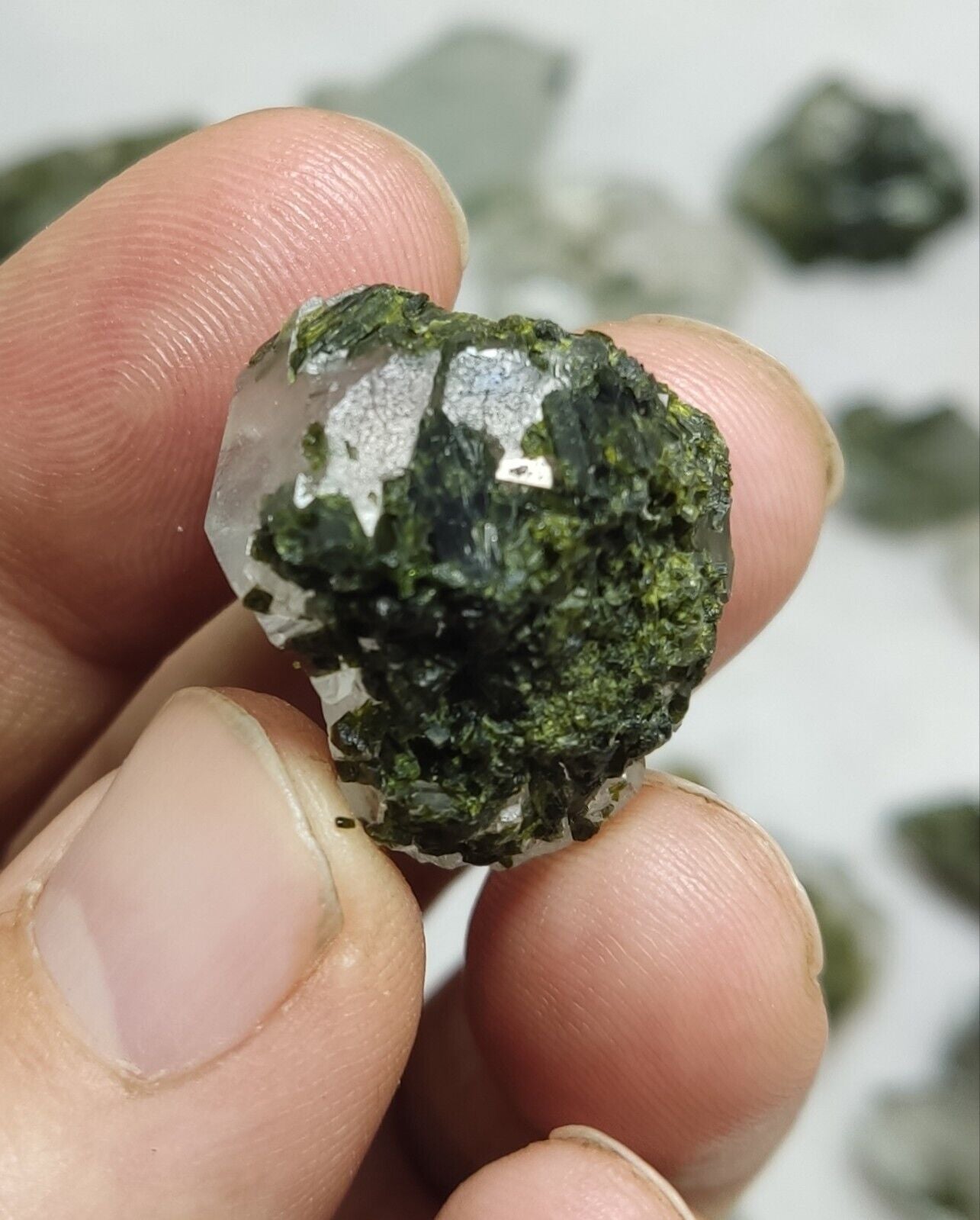 260 grams epidote Quartz crystals