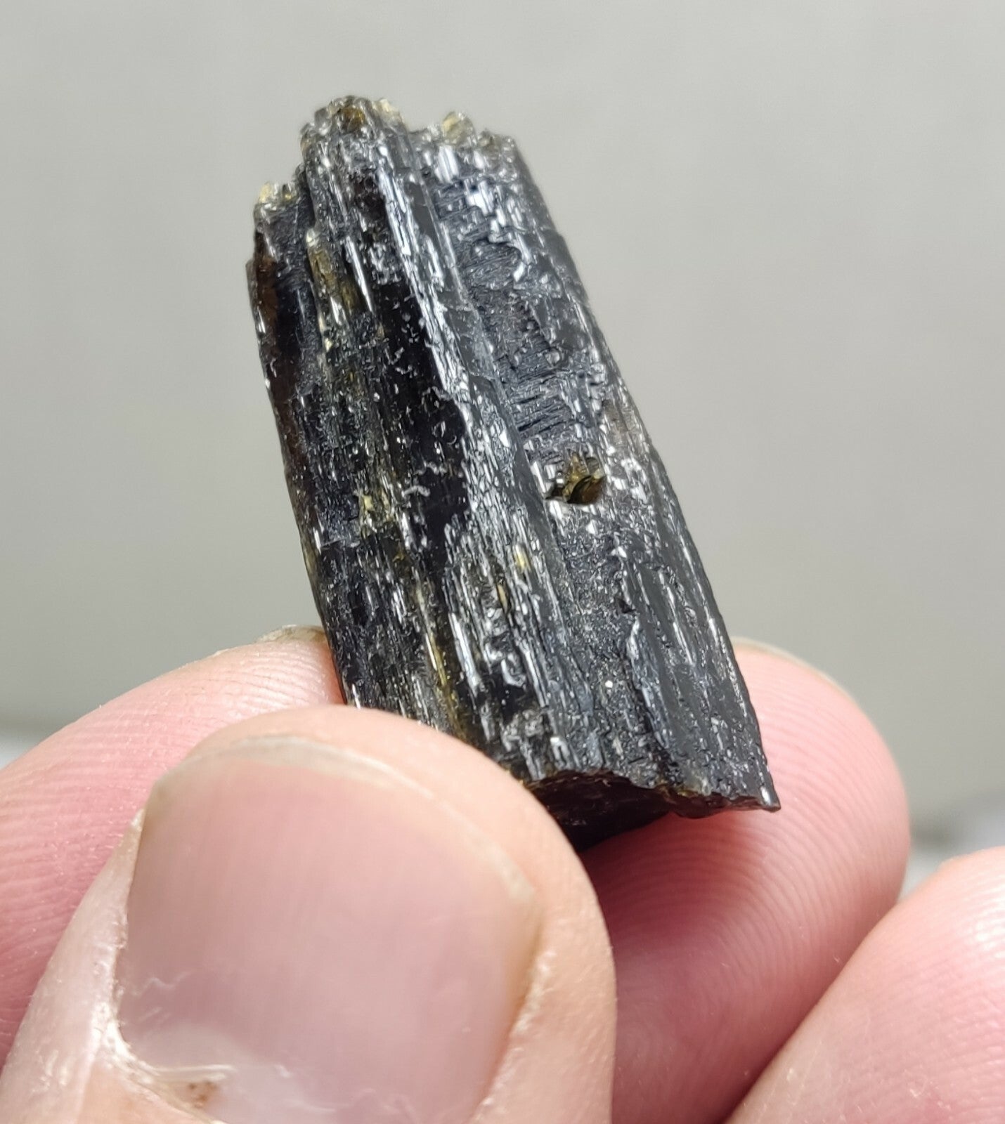 An aesthetic specimen of epidote crystal 12.5 grams