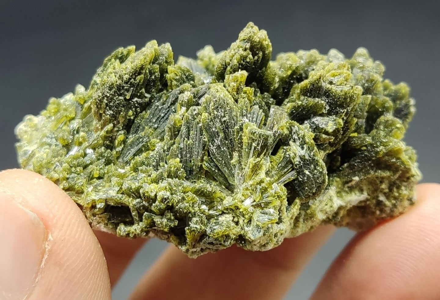 An Aesthetic specimen of epidote cluster 49 grams