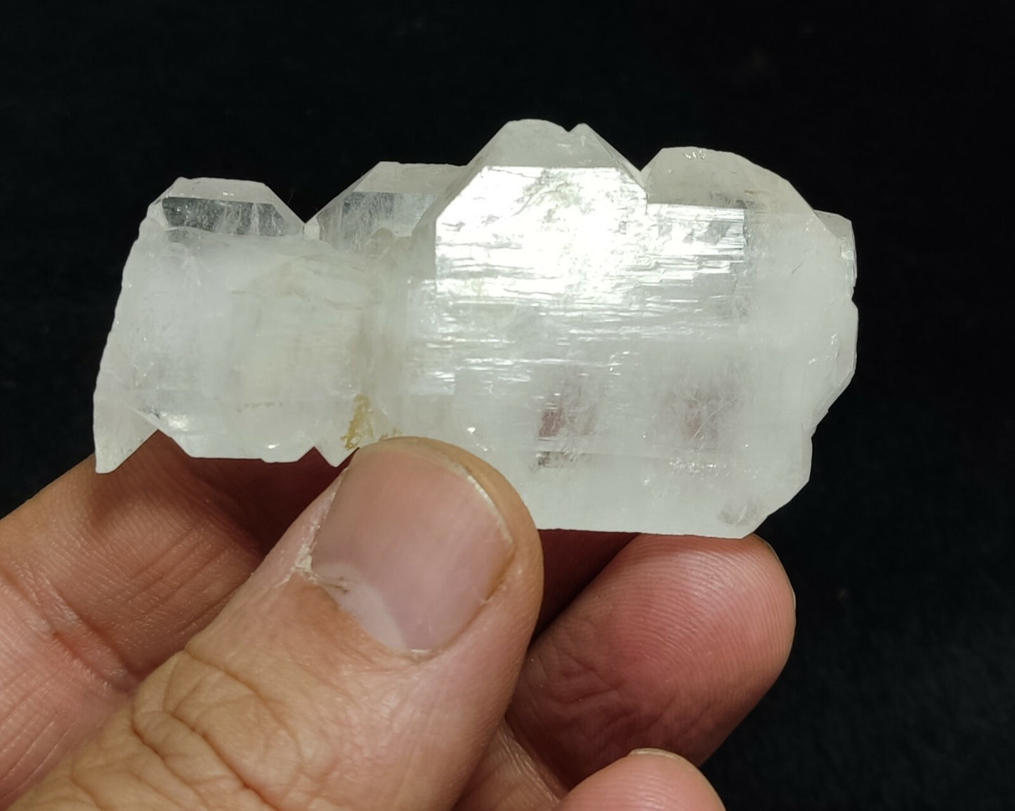 An amazing specimen of terminated faden Quartz crystal 42 grams