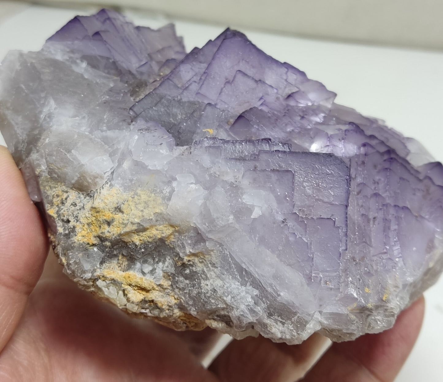 An amazing specimen of cubic bluish purple color Fluorite 965 grams