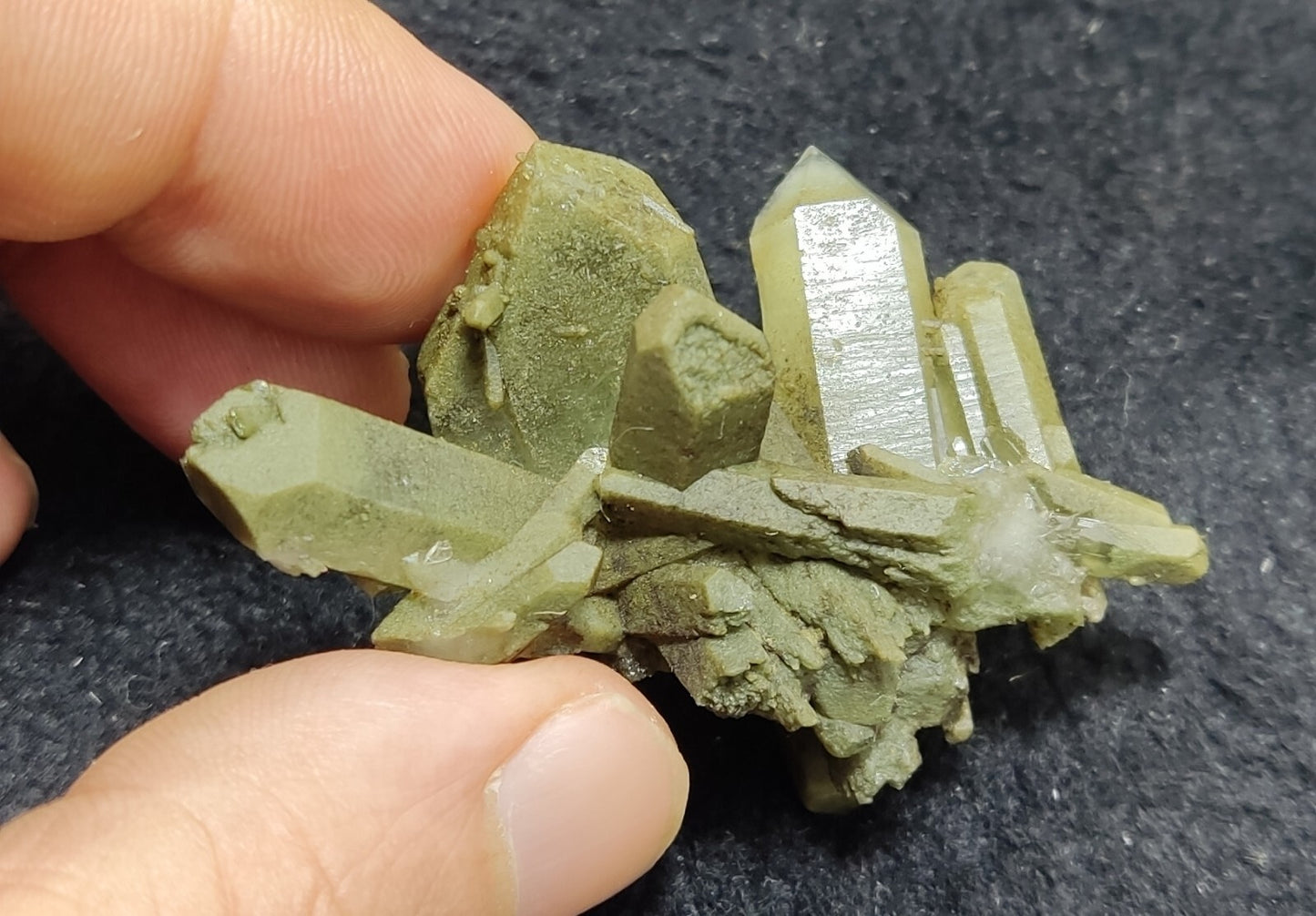 An Aesthetic specimen of chlorite quartz 23 grams