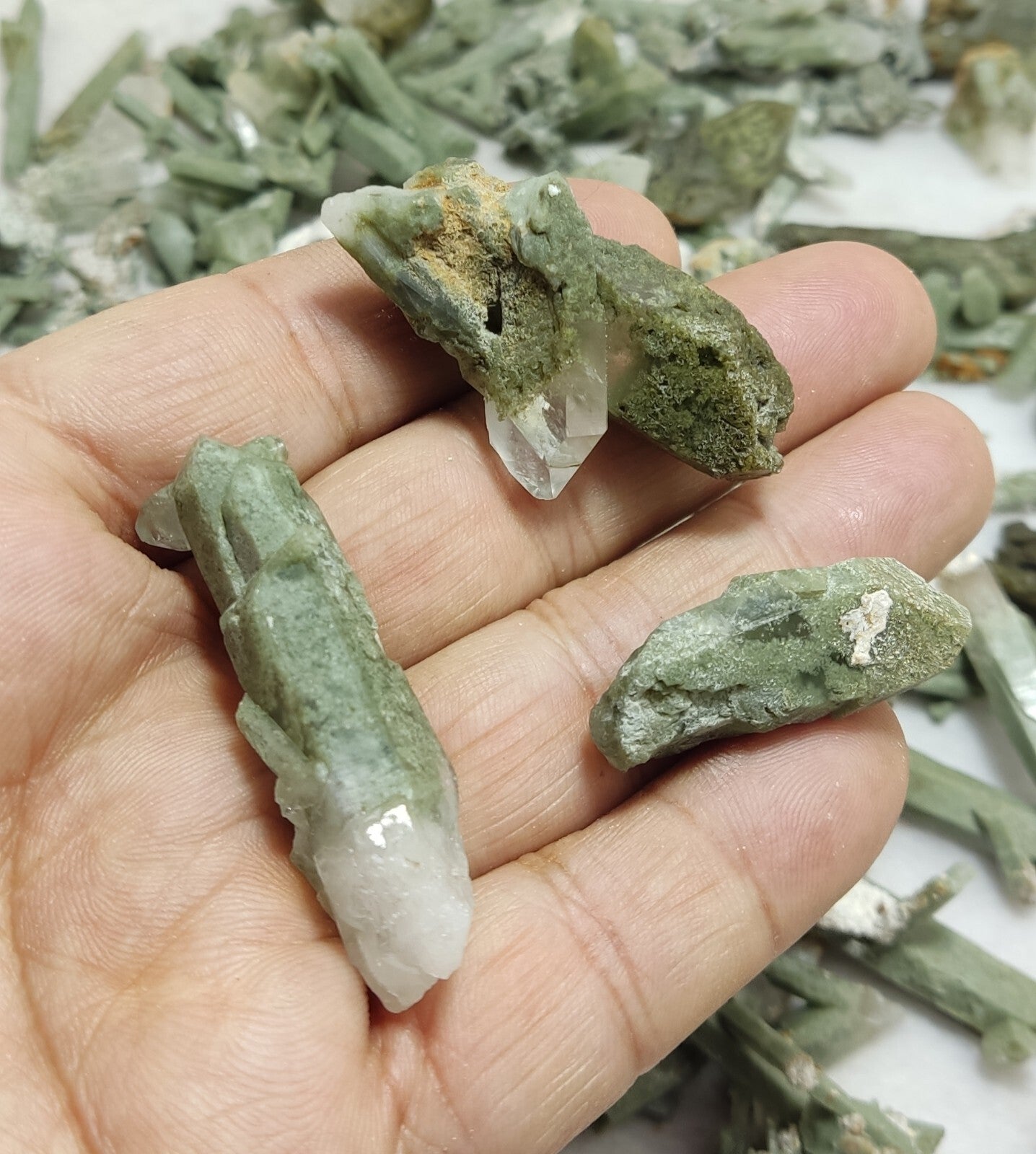 470 grams Chlorite Quartz crystals