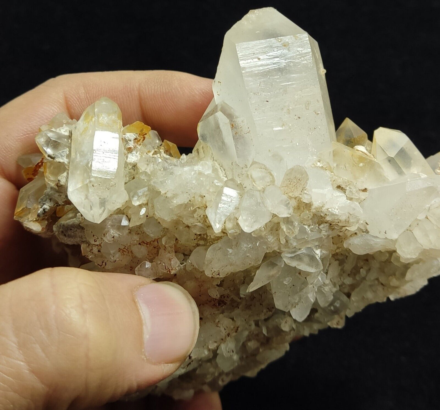 An Aesthetic Natural beautifully terminated Quartz cluster 375 grams
