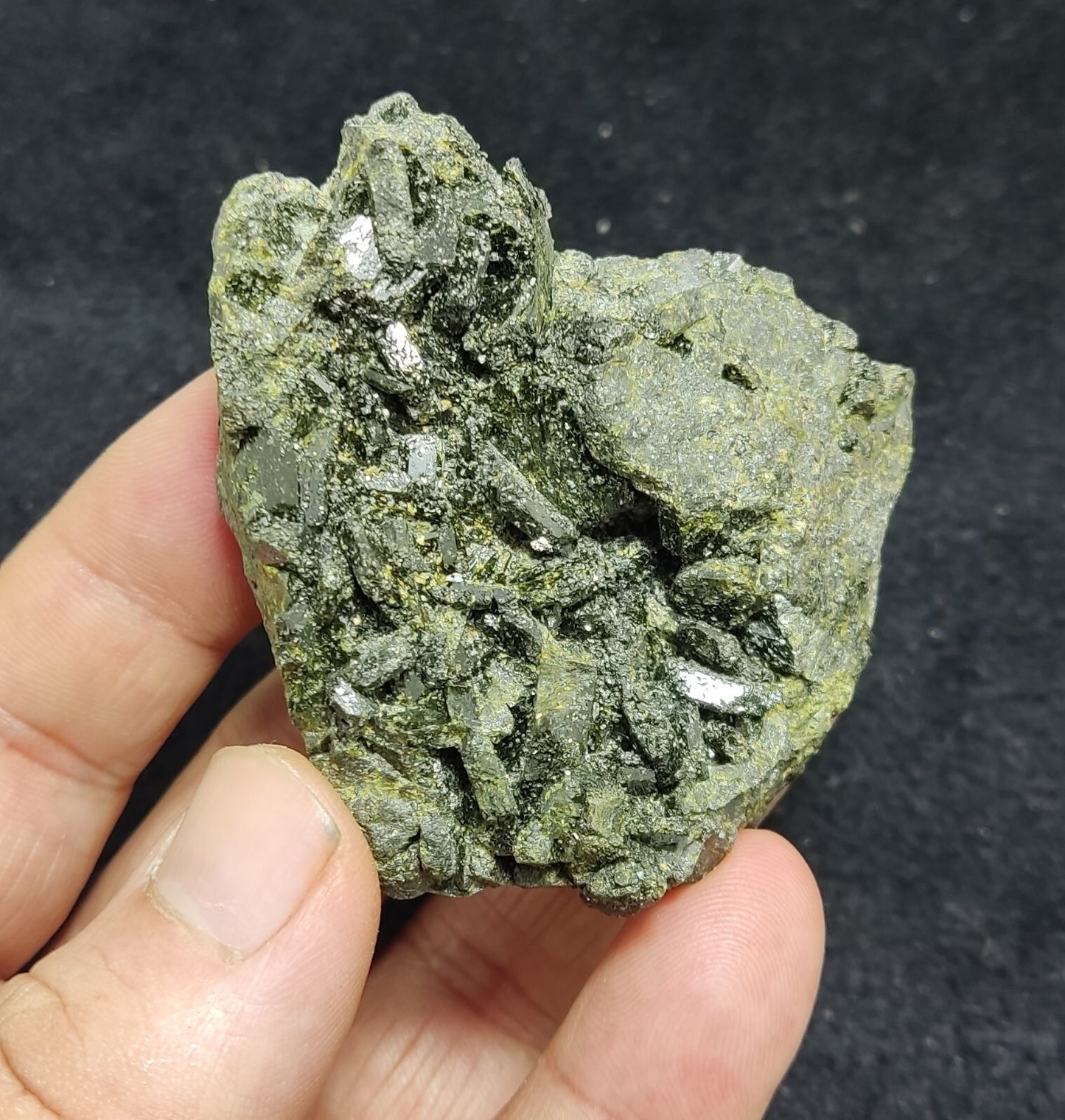 An Aesthetic Natural terminated epidote crystal specimen 131 grams