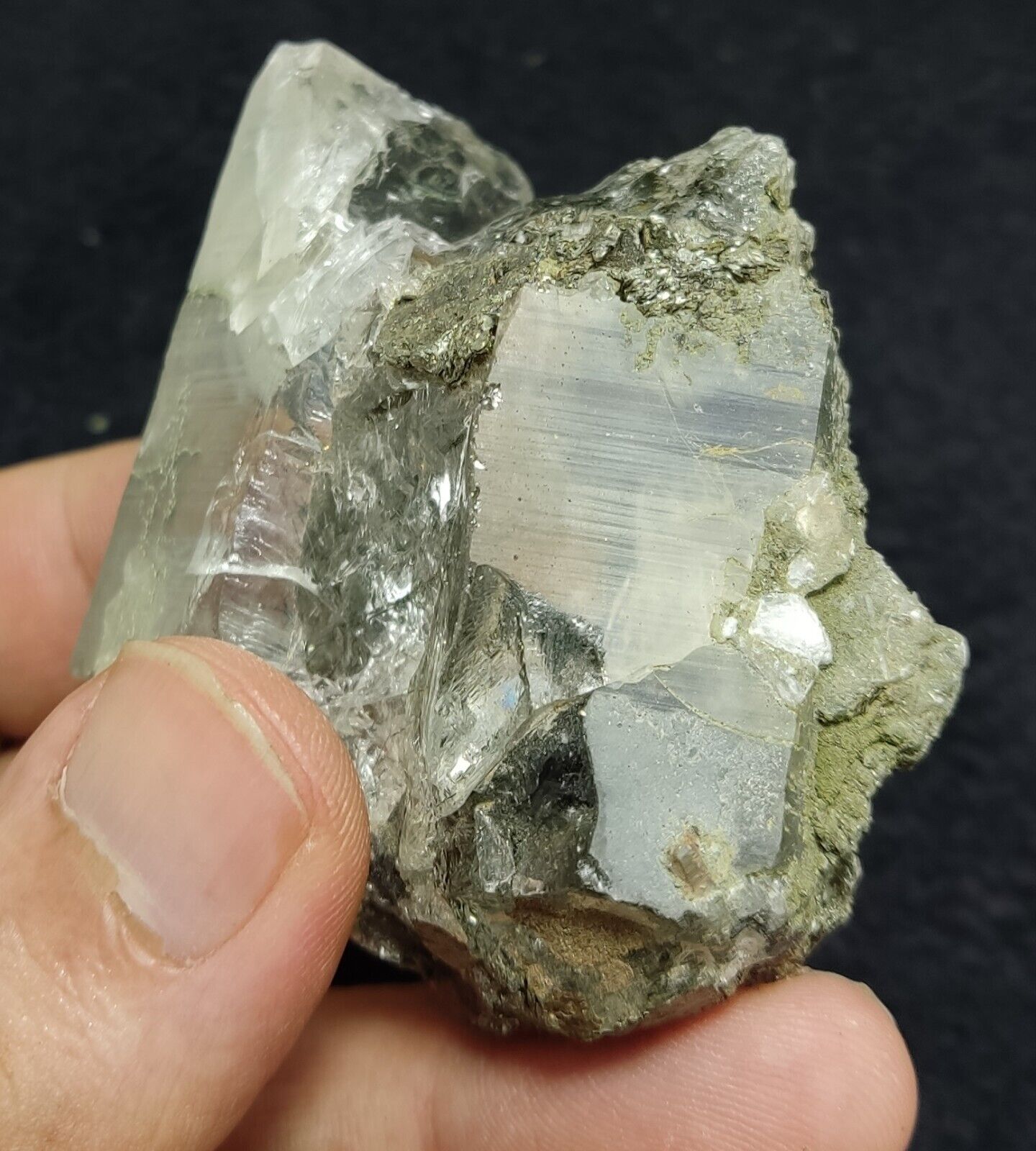 An Aesthetic Natural terminated Chlorite Quartz crystal 142 grams
