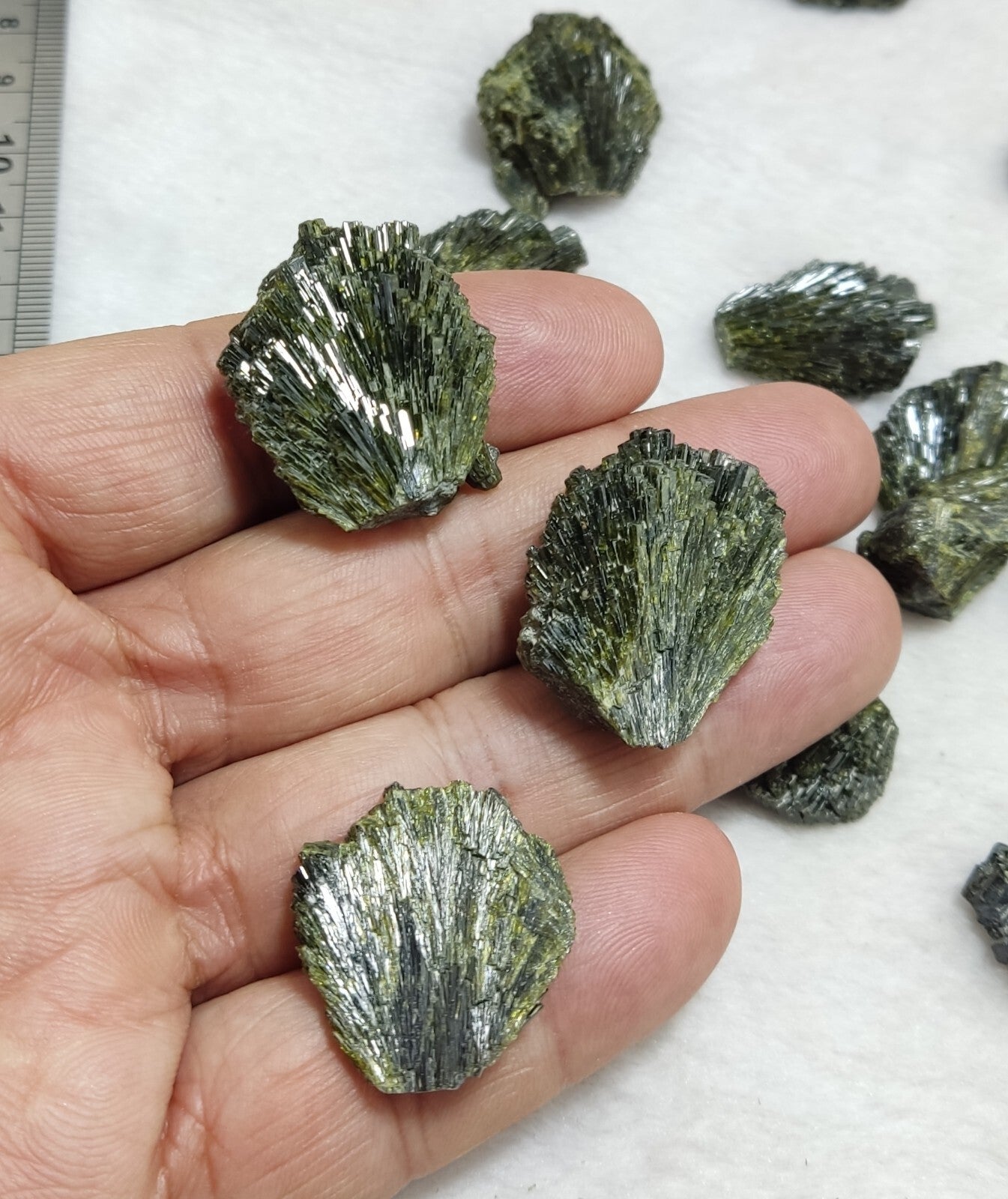 Natural Dark Green Epidotes crystals Random Selection.