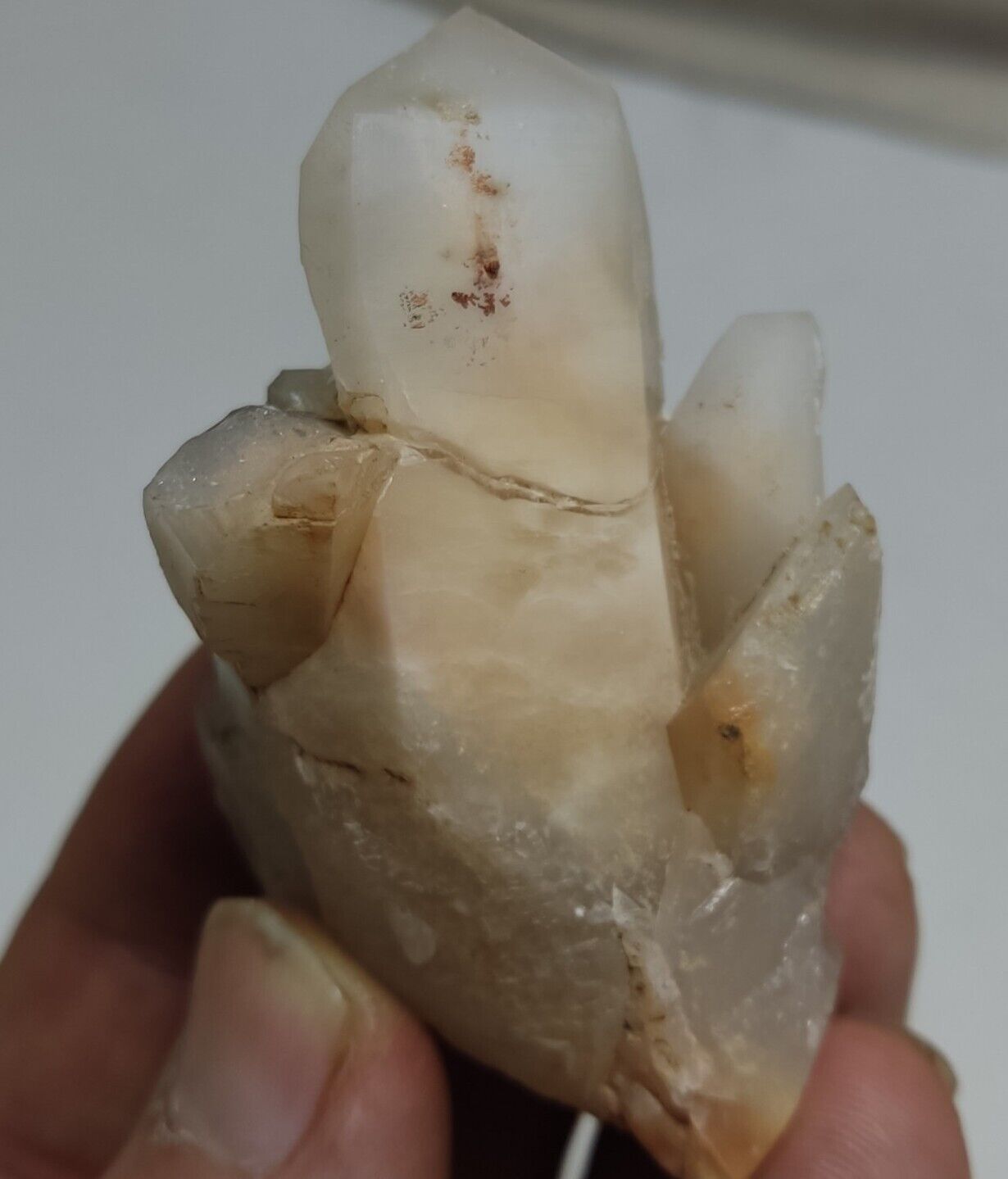 70 grams natural quartz crystal specimen with amphibole inclusions