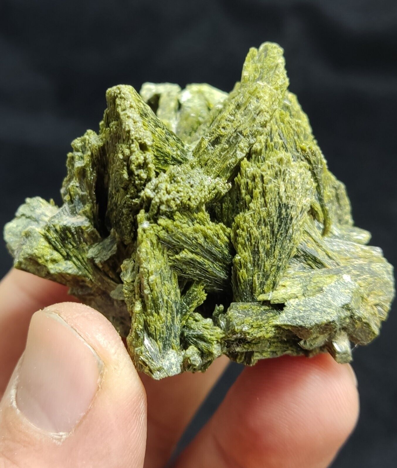 An aesthetic specimen of epidote crystal specimen 73 grams