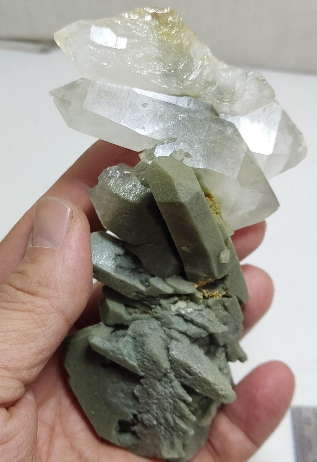 An Aesthetic Natural beautifully terminated Chlorite Quartz cluster 196 grams