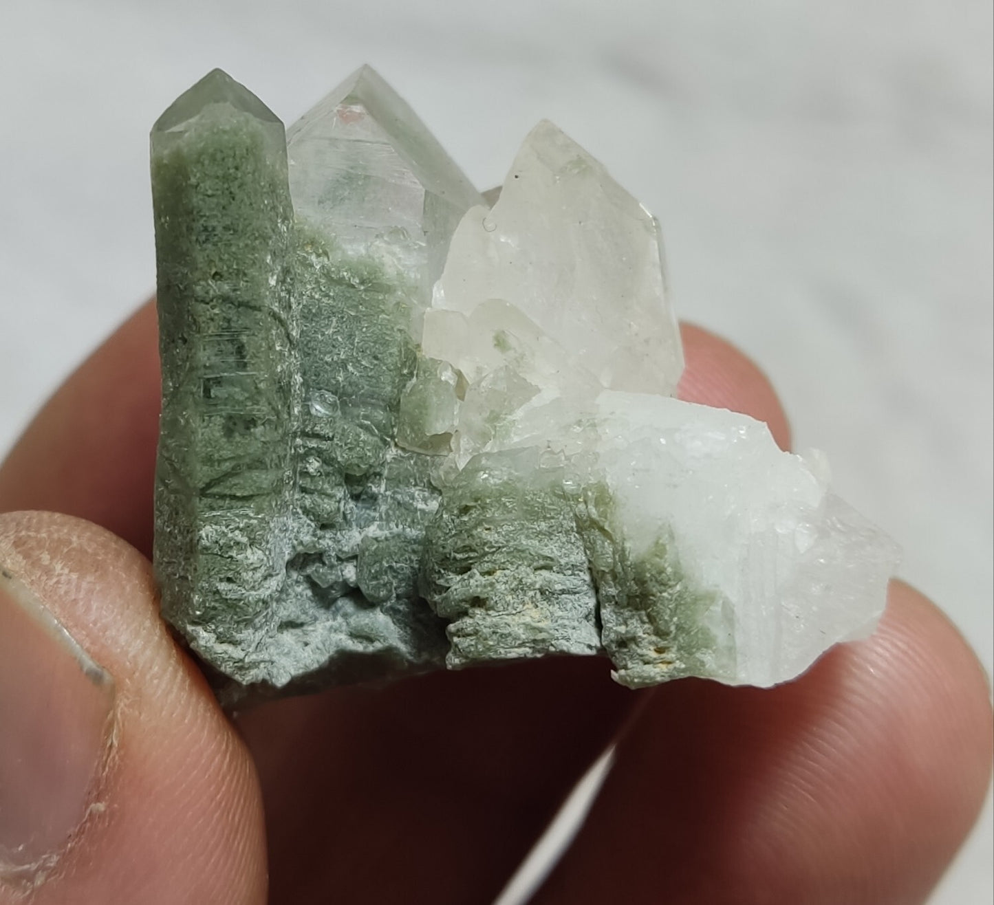 An Aesthetic Natural beautifully terminated Chlorite Quartz specimen 28 grams