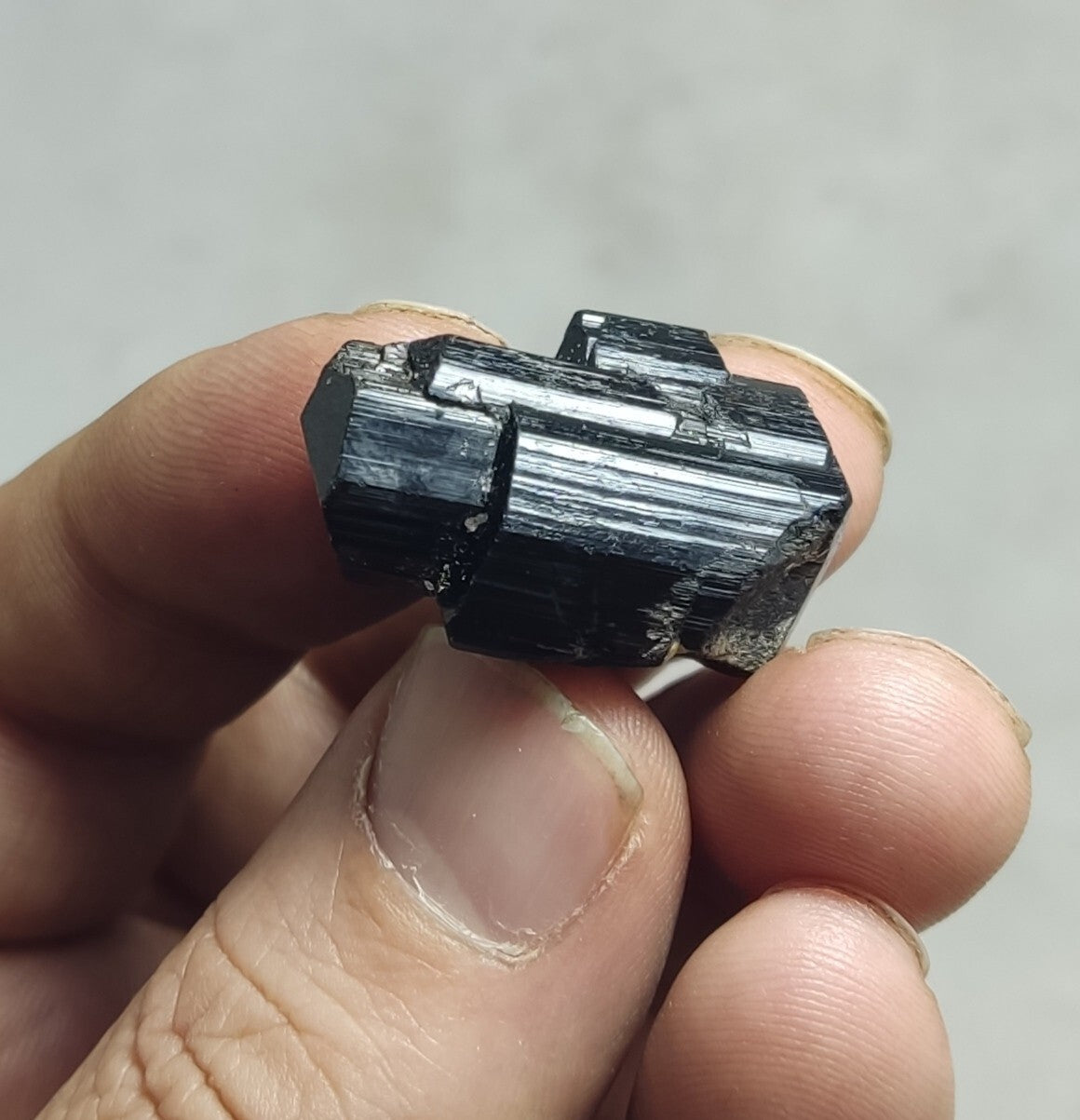 An amazing specimen of black tourmaline crystal 15 grams