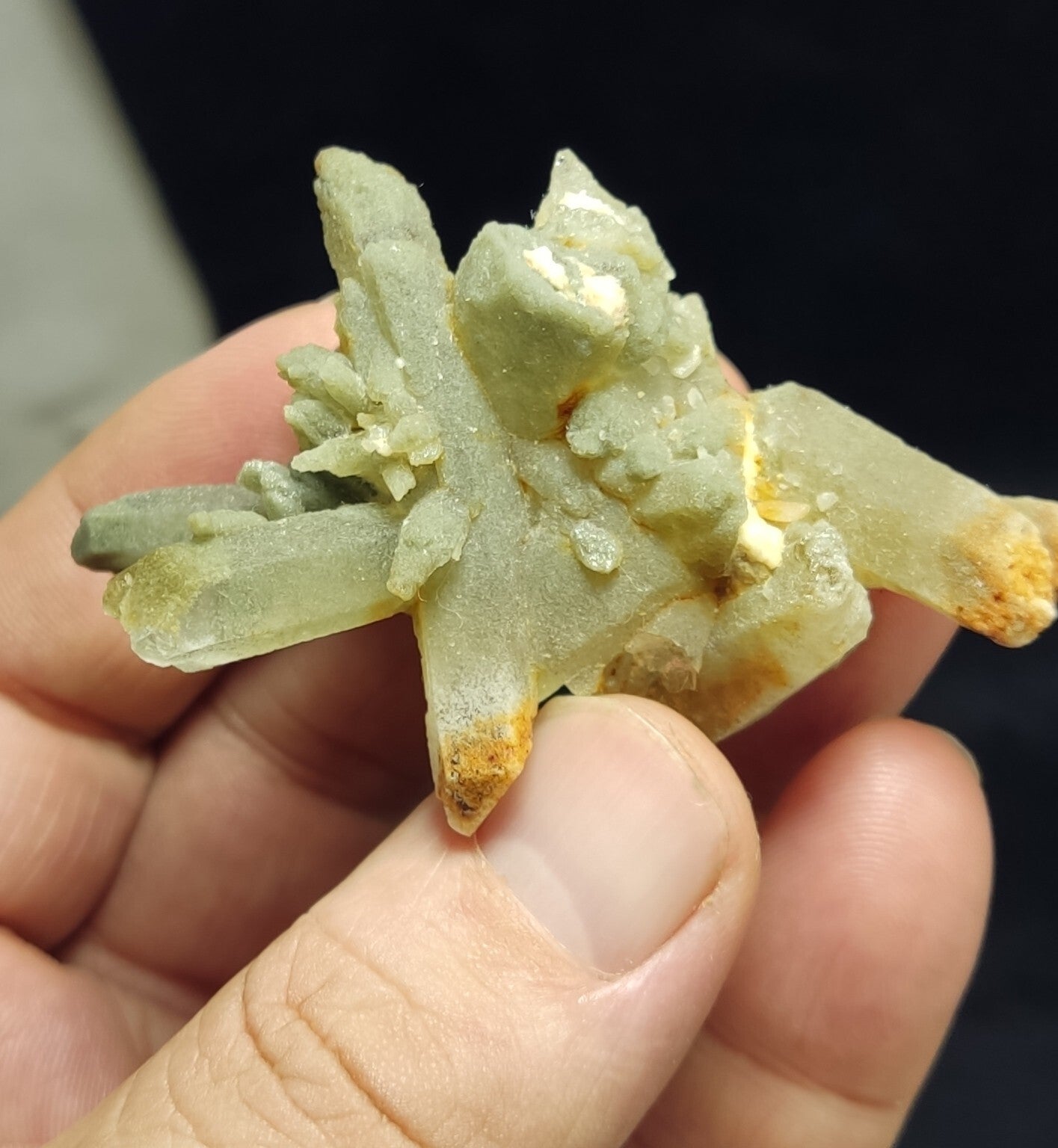 An Aesthetic terminated chlorite Quartz cluster 45 grams