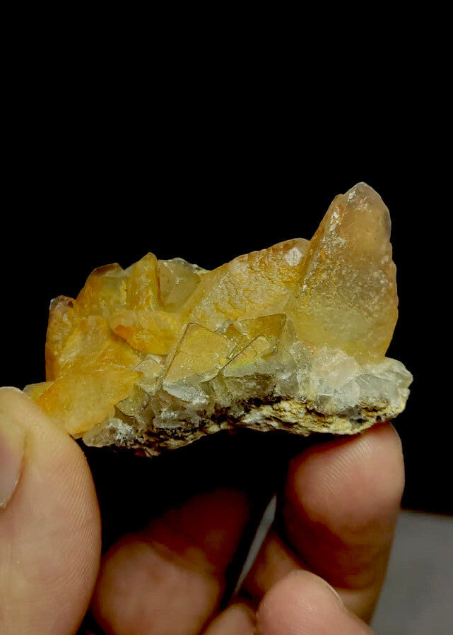 Natural  Calcite Cluster On Matrix With Flourite 51 Grams.