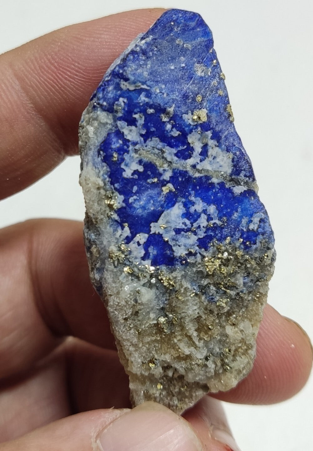 An Aesthetic specimen of lazurite on matrix with pyrite 29 grams