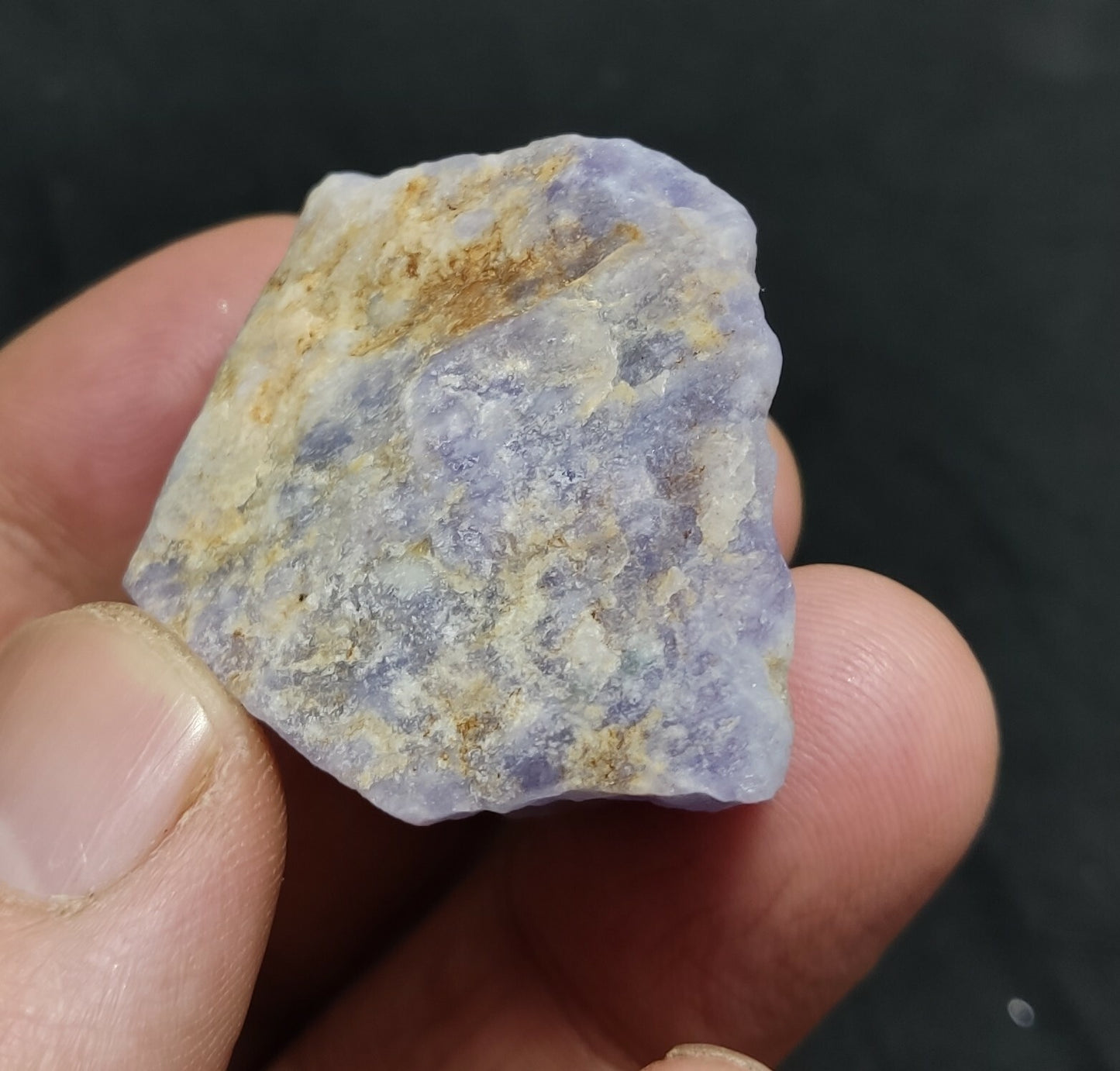 An amazing specimen of rough hackmanite chunk highly Tenebrescent 29 grams