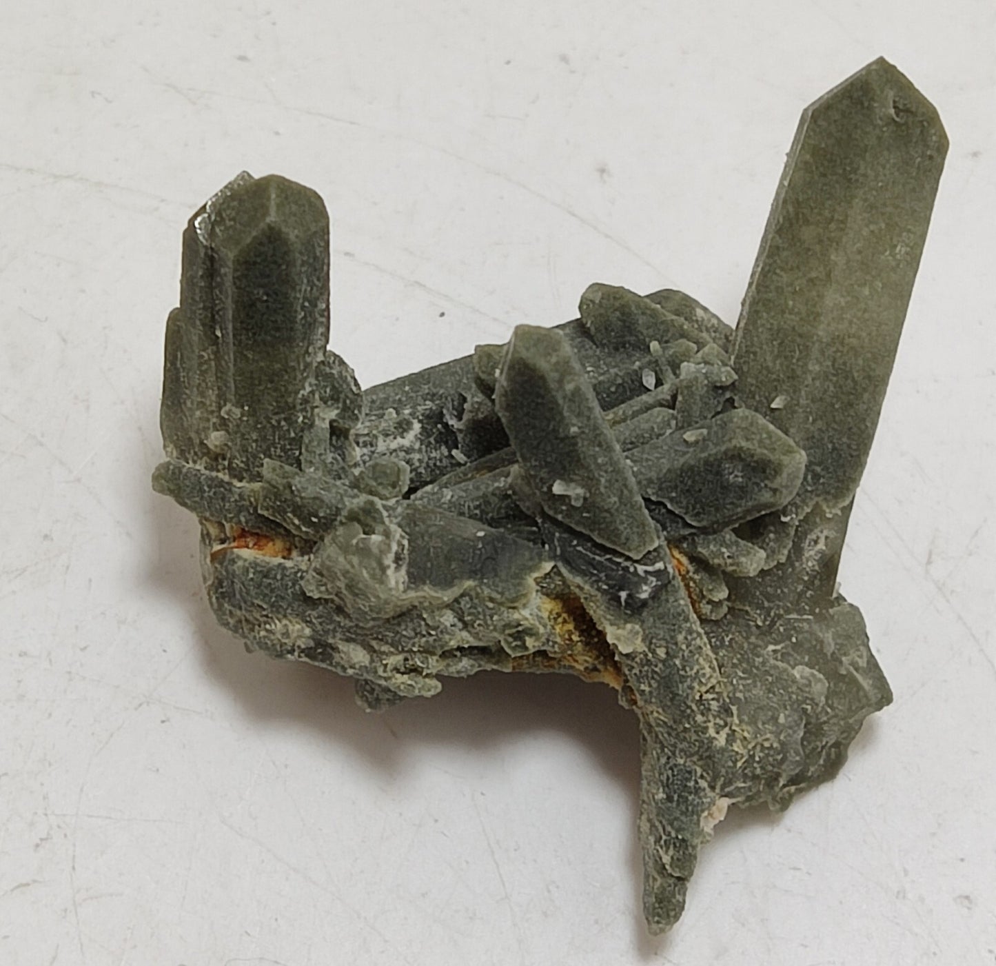 An Aesthetic terminated chlorite Quartz cluster 14 grams