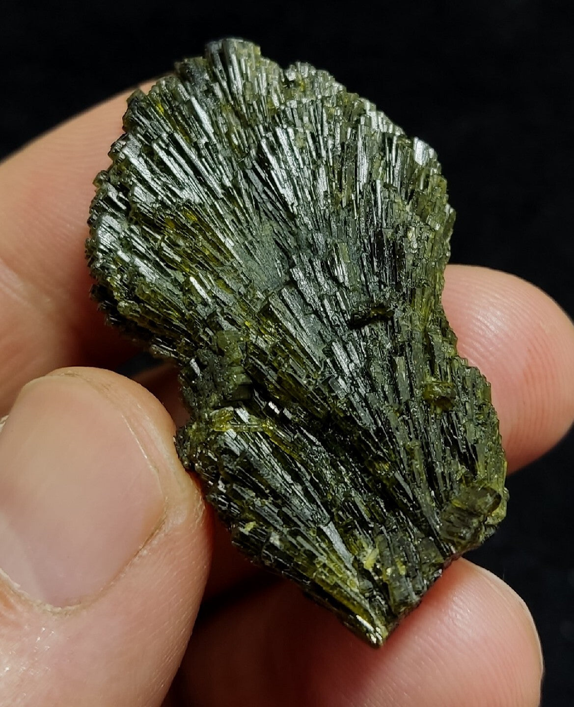 Single natural Epidote Crystal spray formations 21 grams