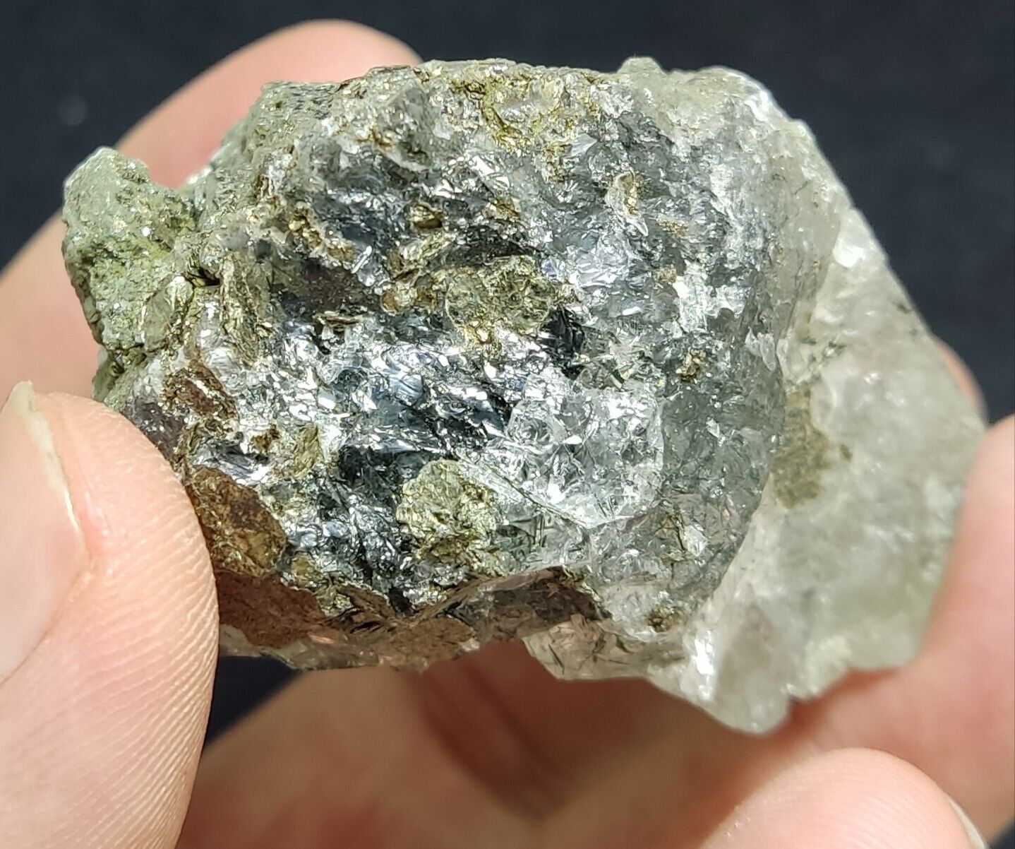 An Aesthetic Natural terminated Chlorite Quartz crystal 142 grams